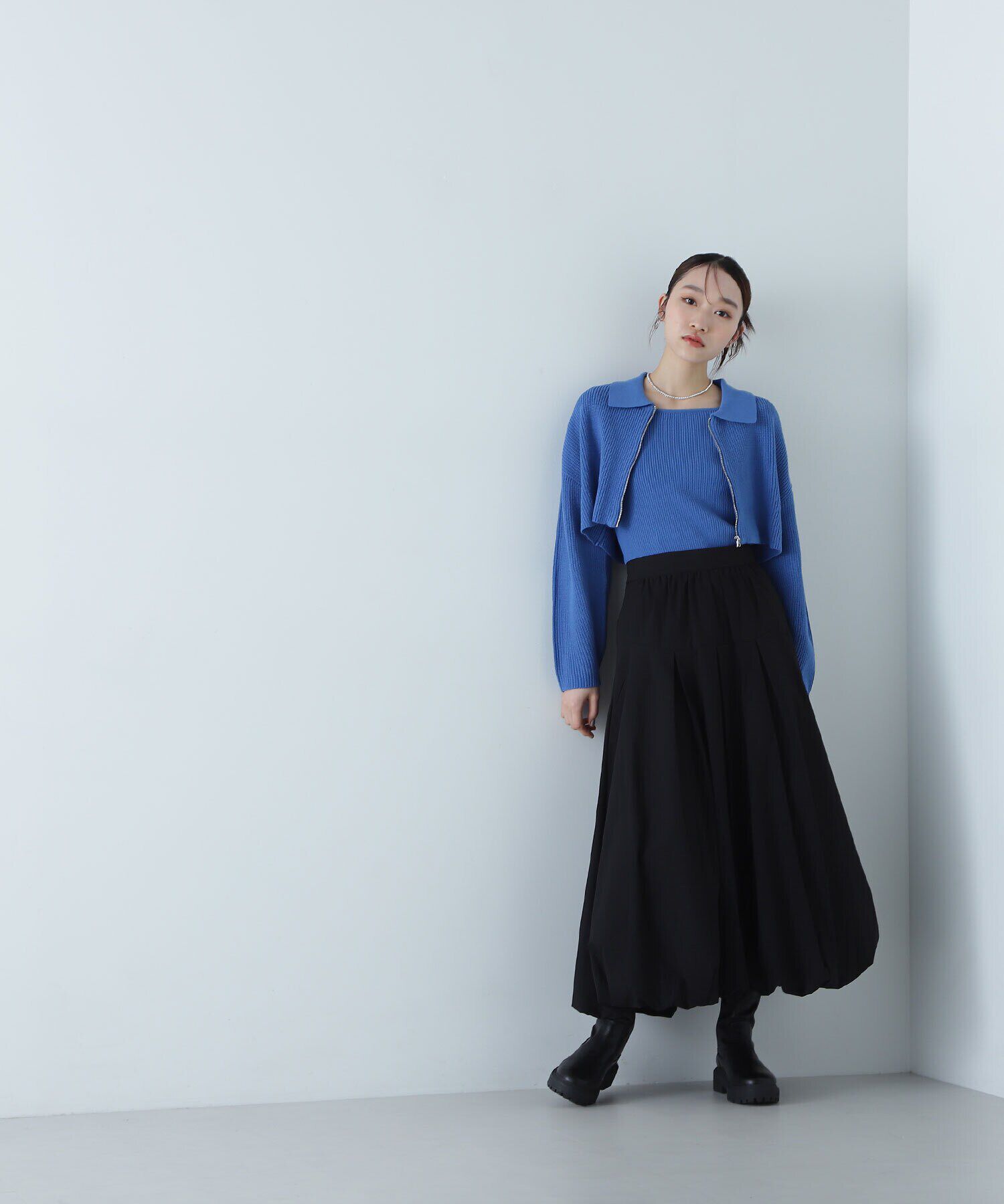  「ポロジップカーデセット」|ニット・セーター|