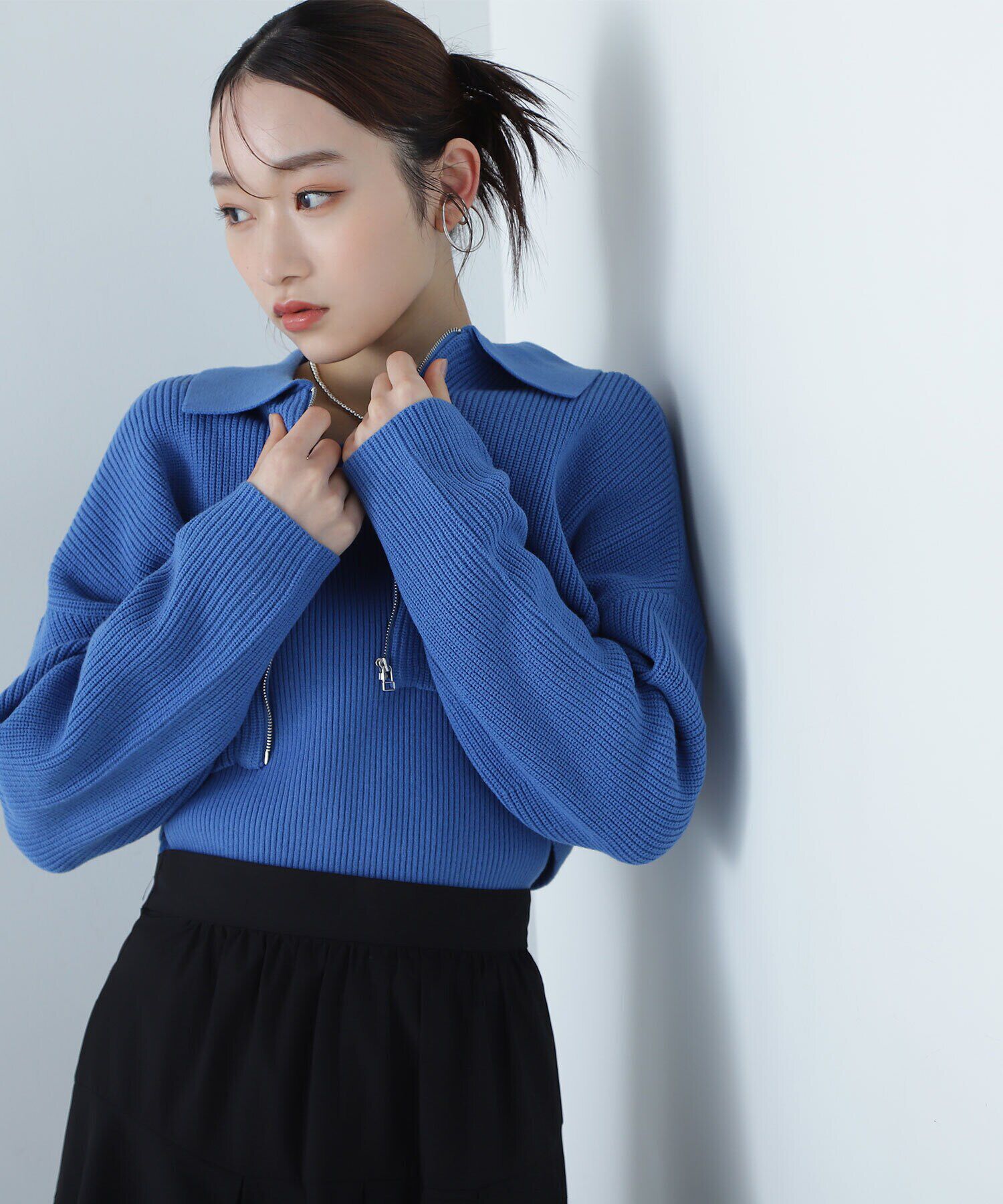  「ポロジップカーデセット」|ニット・セーター|