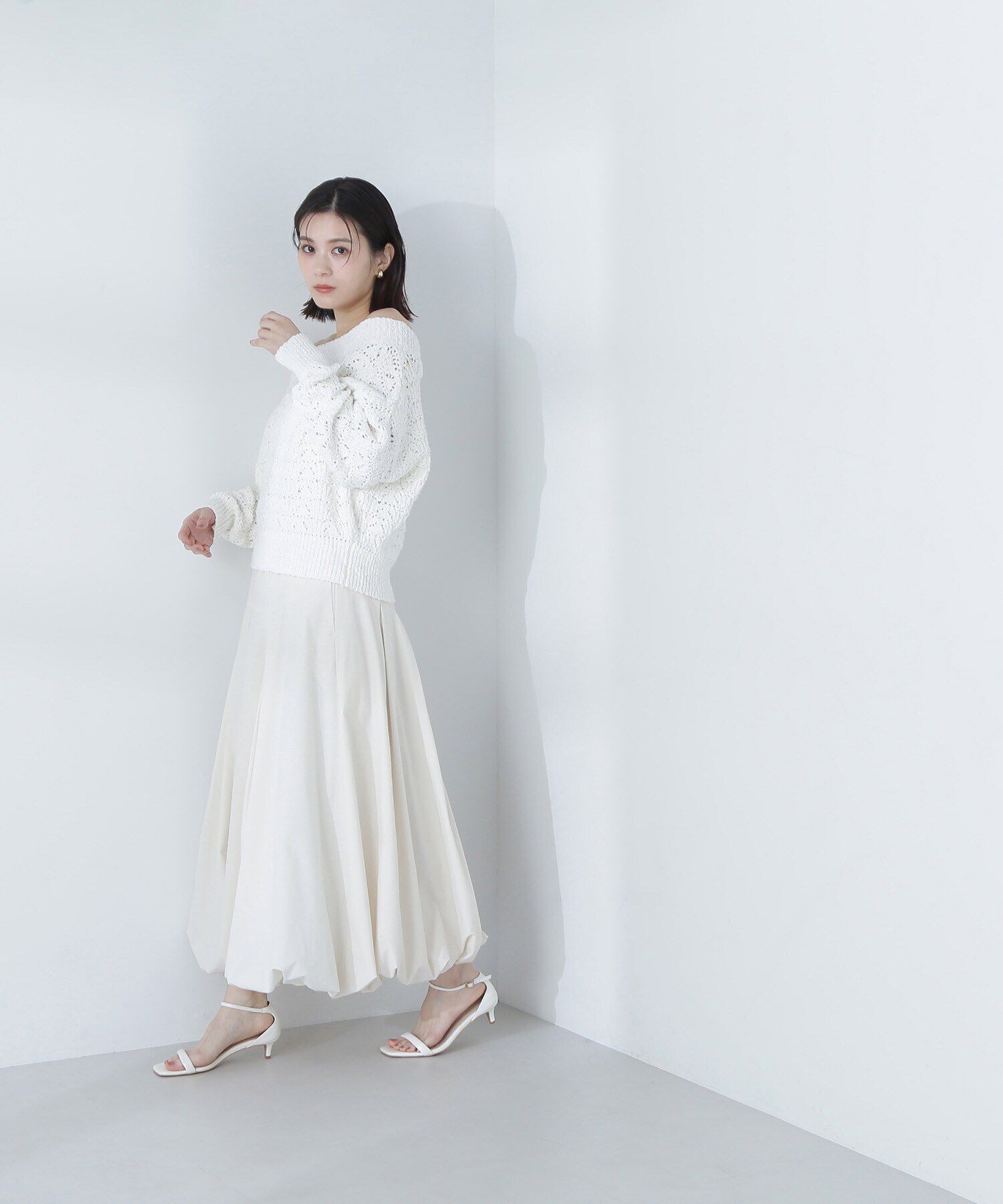  「ボートネッククロシェニット」|ニット・セーター|