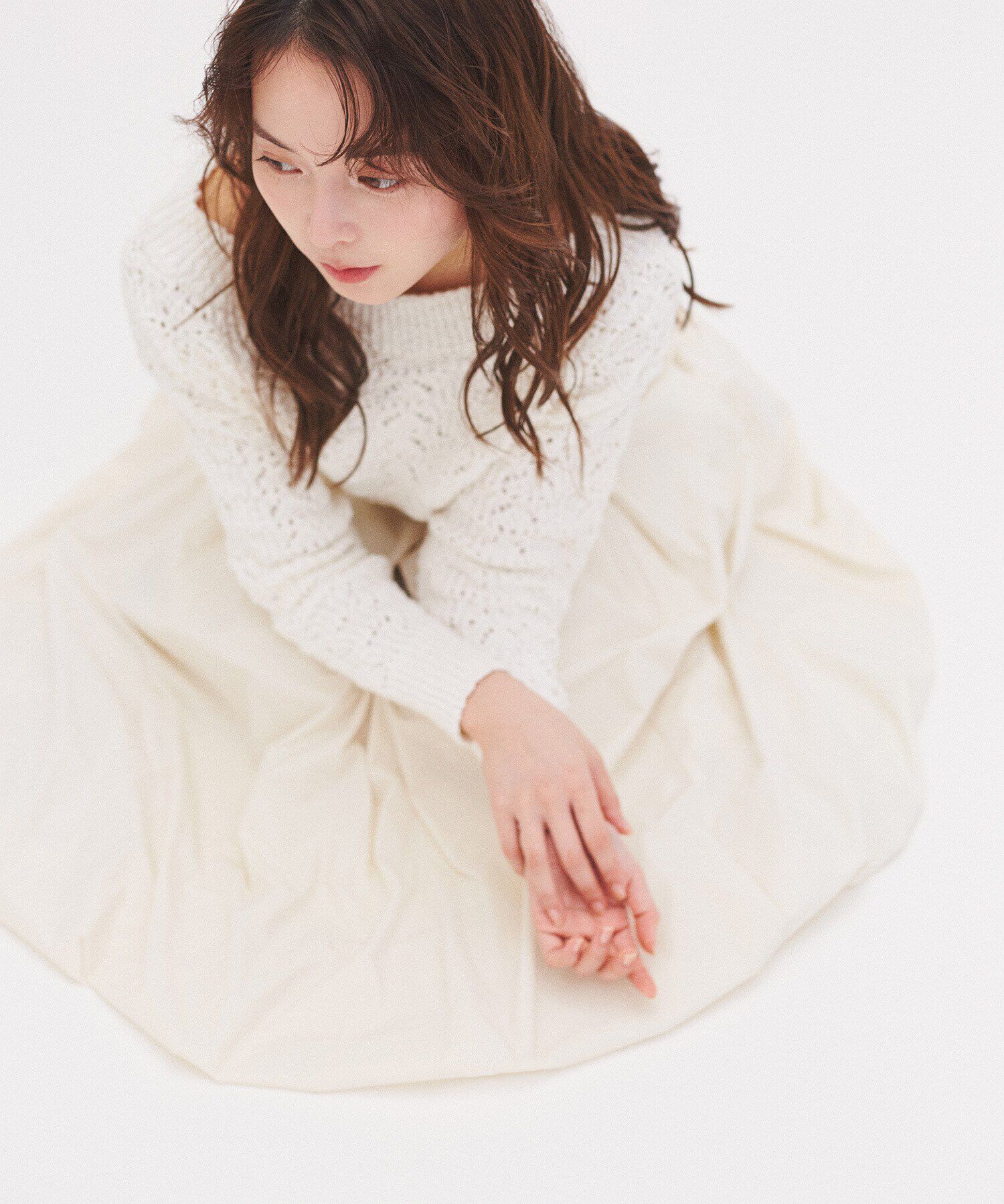  「ボートネッククロシェニット」|ニット・セーター|