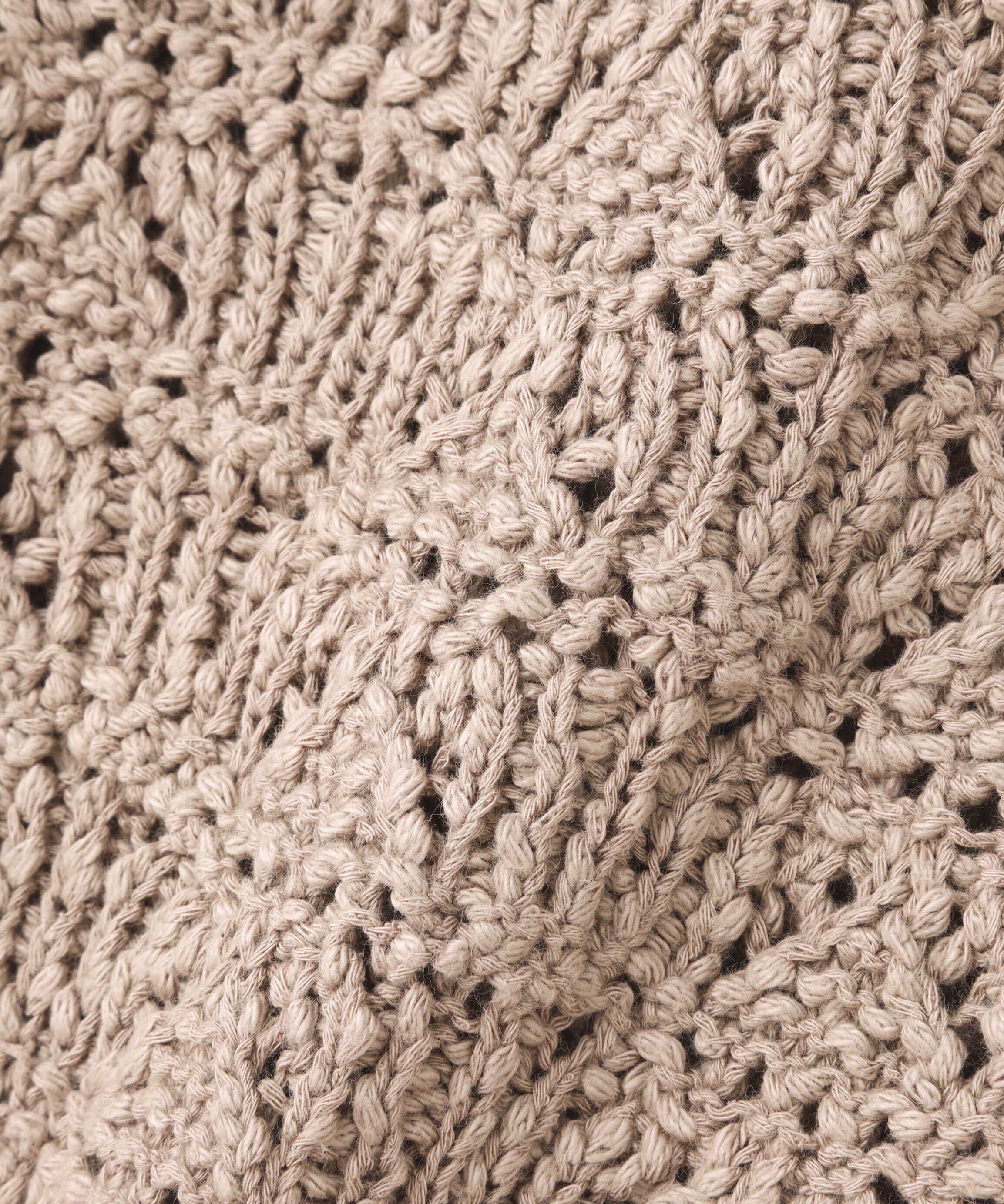  「ボートネッククロシェニット」|ニット・セーター|