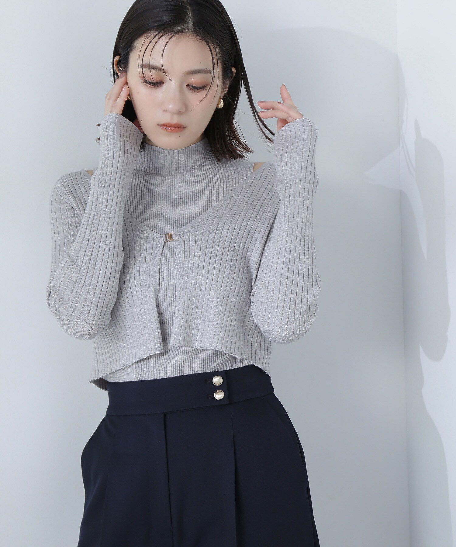  「コンパクトリブアンサンブル」|ニット・セーター|