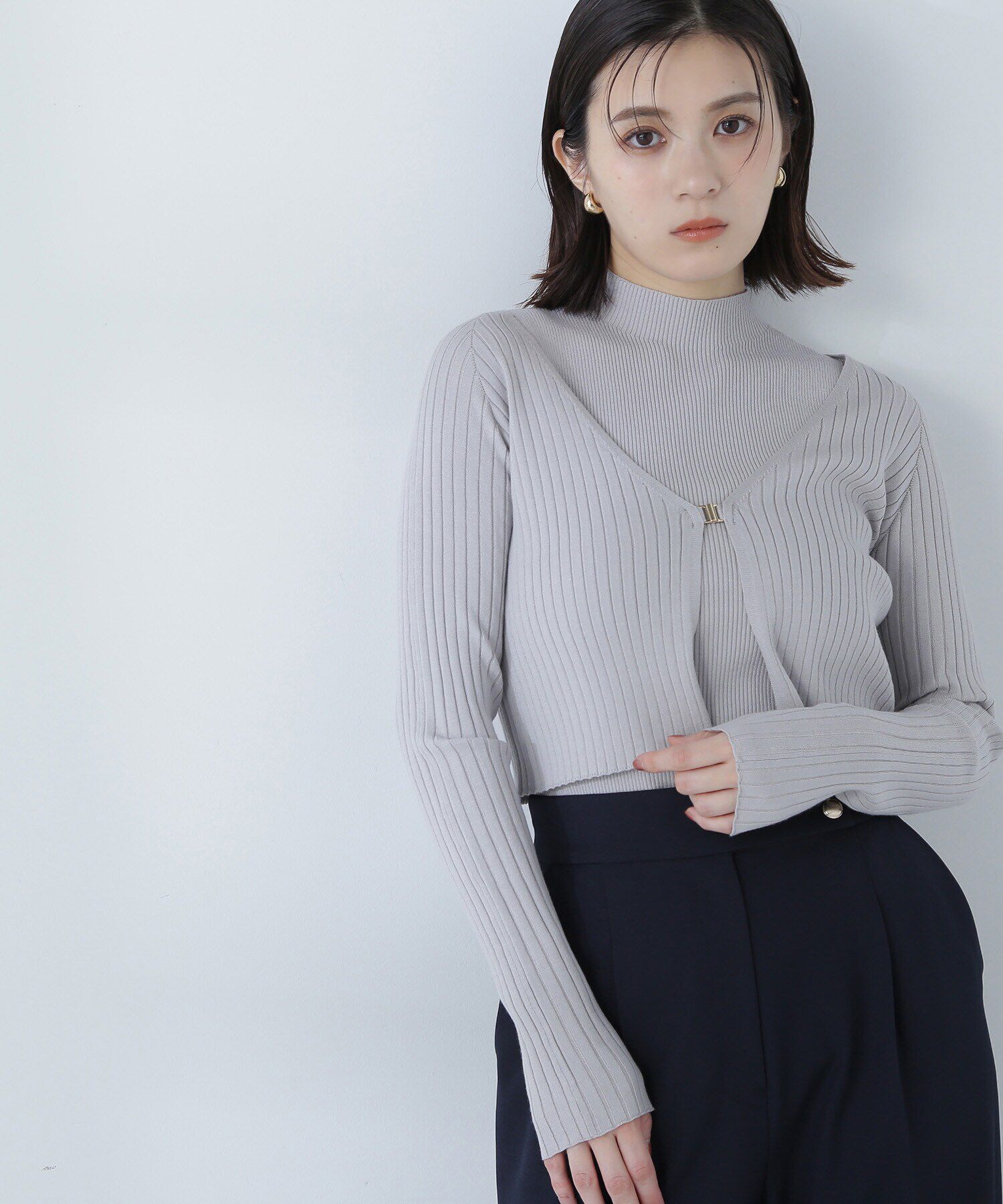  「コンパクトリブアンサンブル」|ニット・セーター|