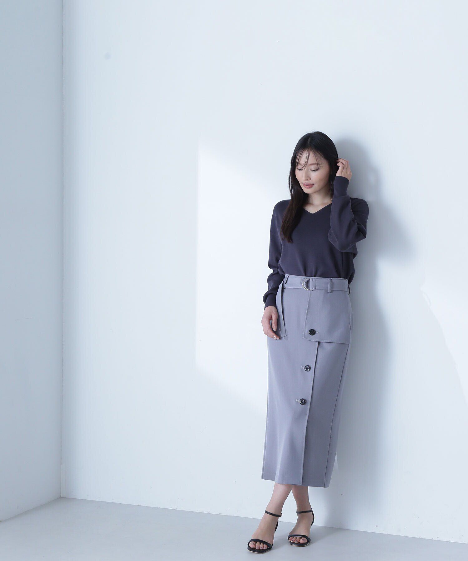  「総針ベーシックシリーズ Vネックニット」|ニット・セーター|