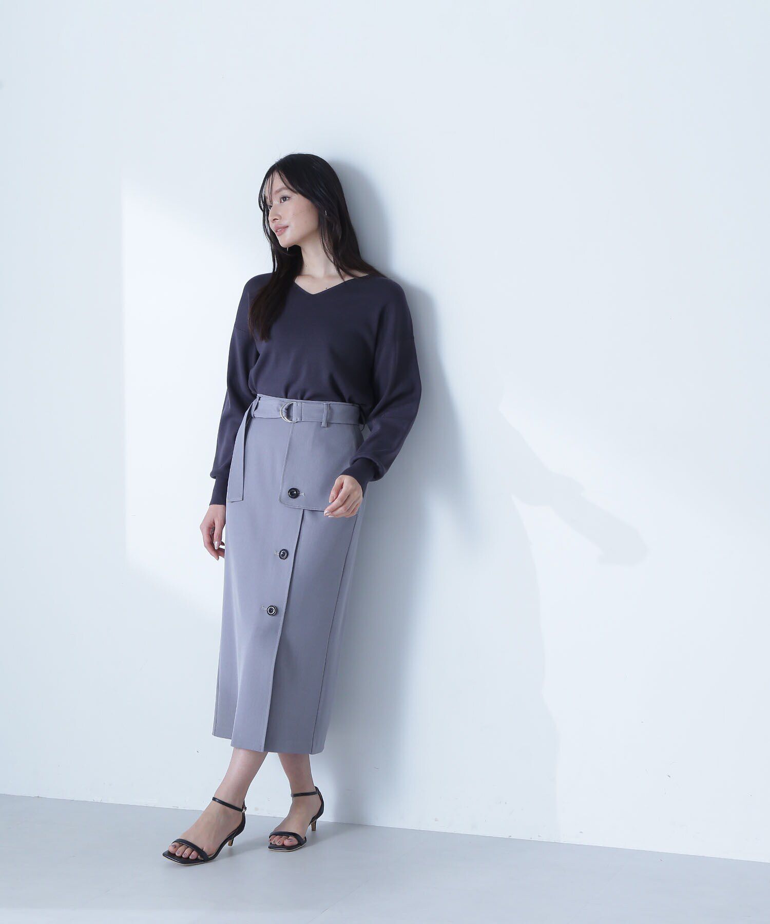  「総針ベーシックシリーズ Vネックニット」|ニット・セーター|