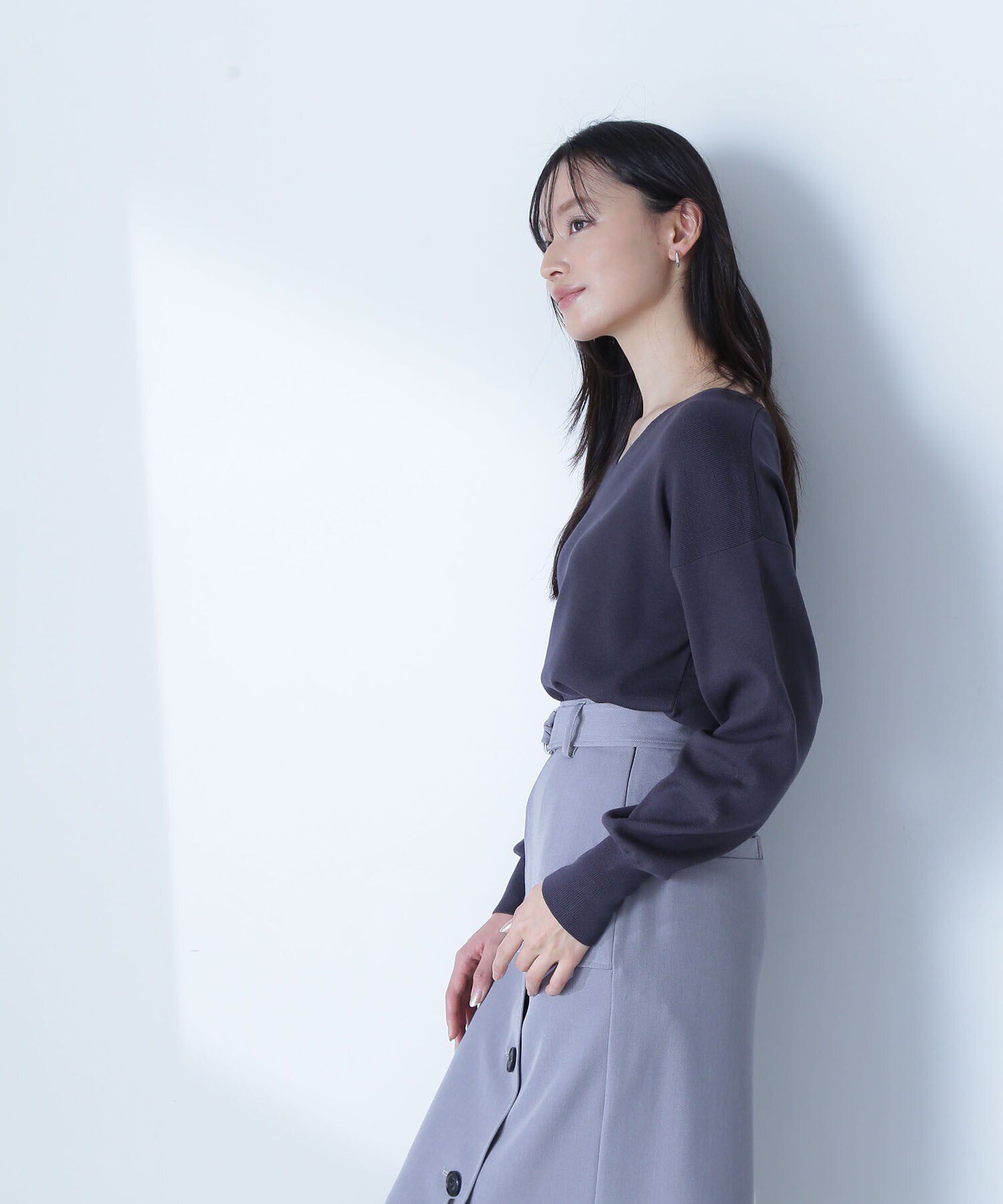  「総針ベーシックシリーズ Vネックニット」|ニット・セーター|