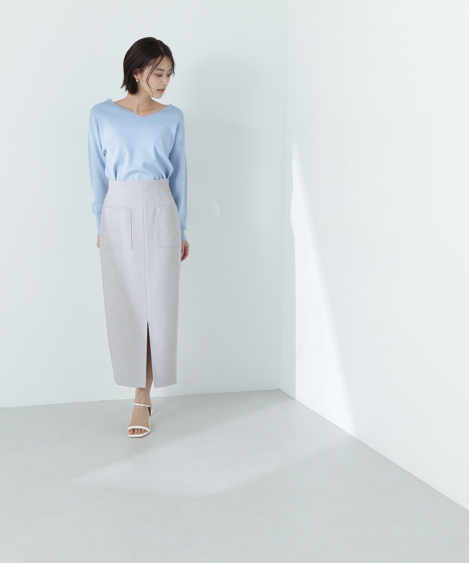  「総針ベーシックシリーズ Vネックニット」|ニット・セーター|