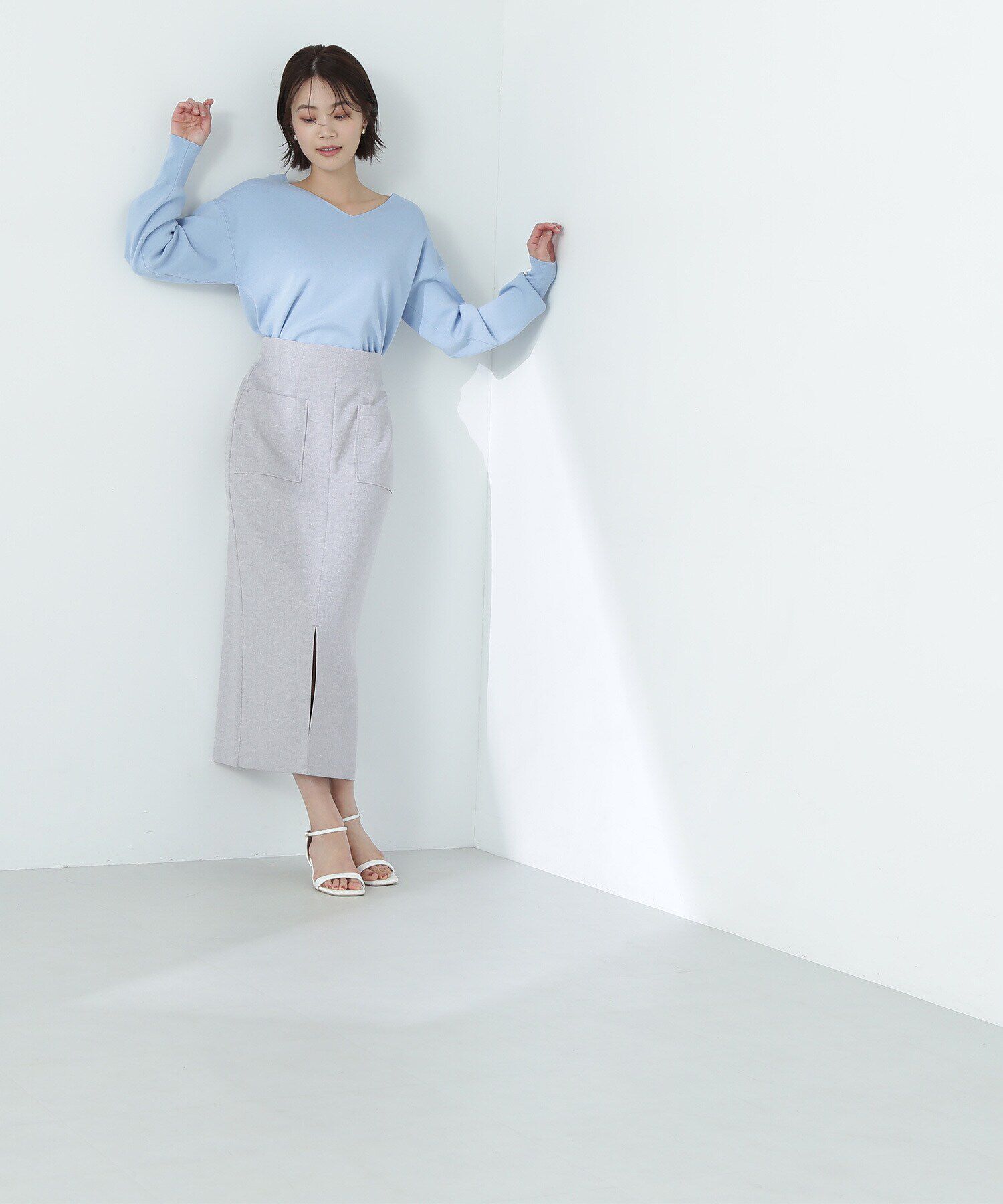  「総針ベーシックシリーズ Vネックニット」|ニット・セーター|