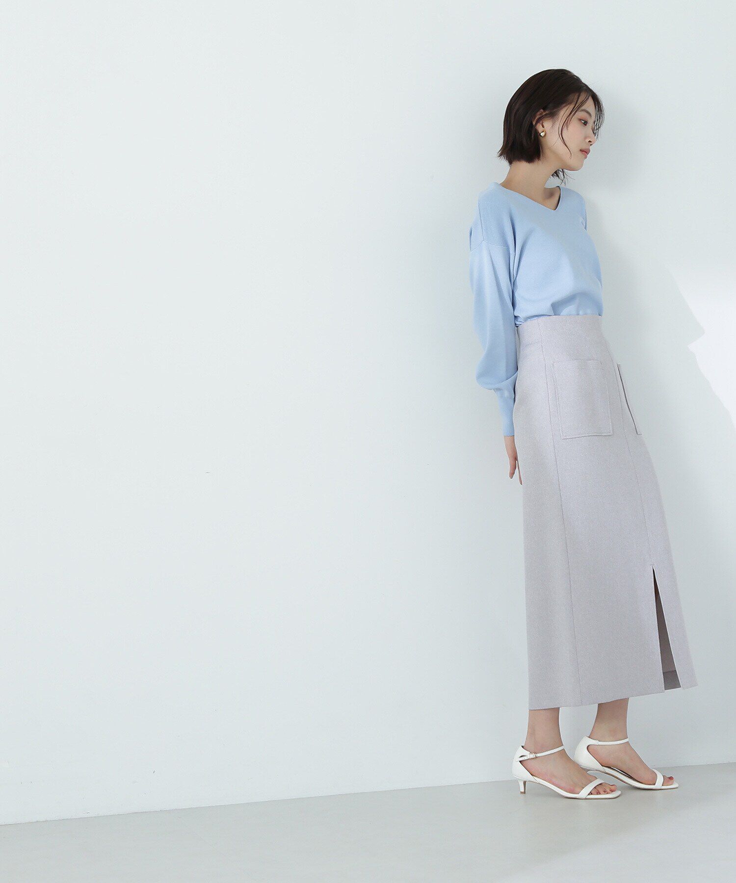  「総針ベーシックシリーズ Vネックニット」|ニット・セーター|