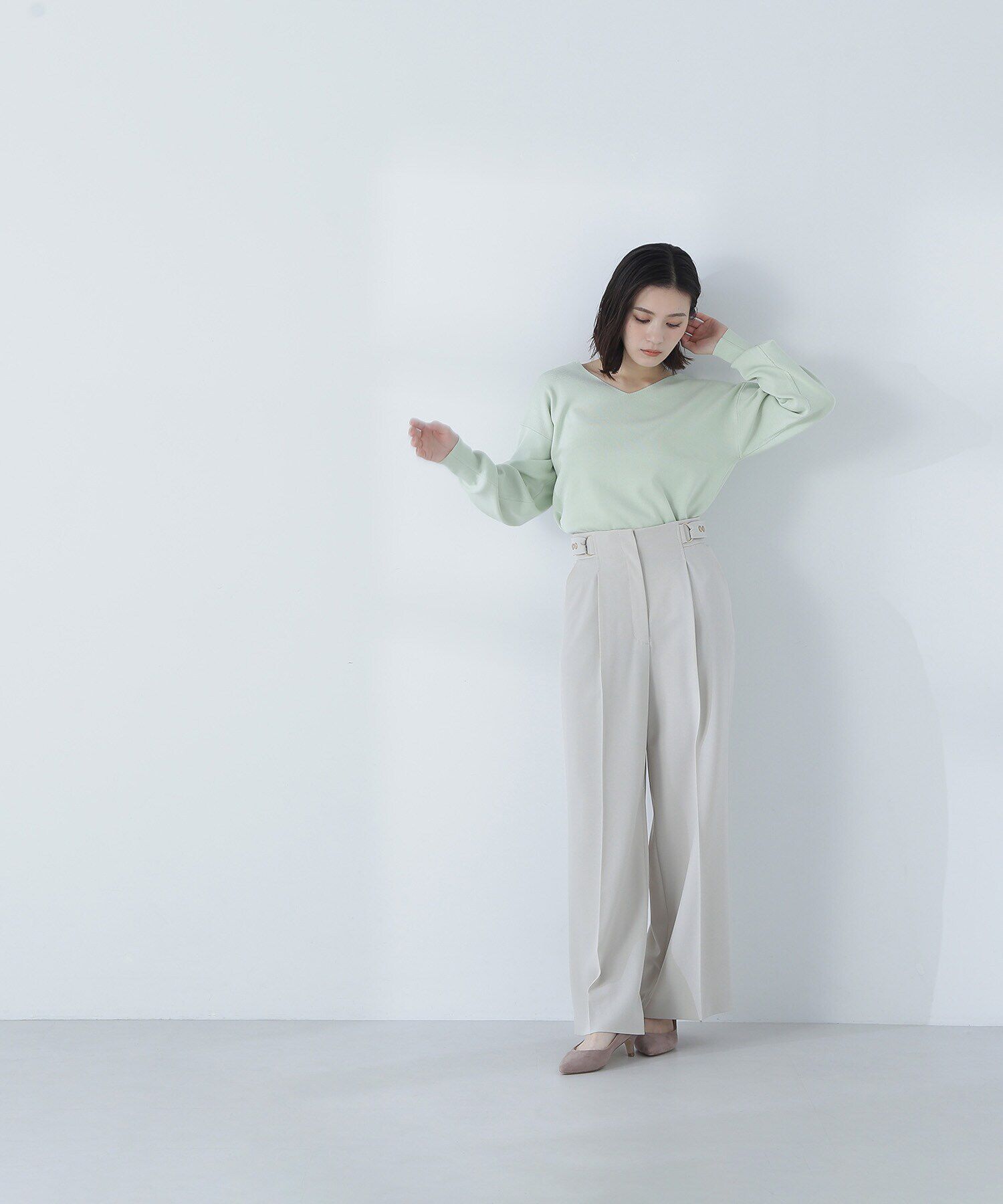  「総針ベーシックシリーズ Vネックニット」|ニット・セーター|