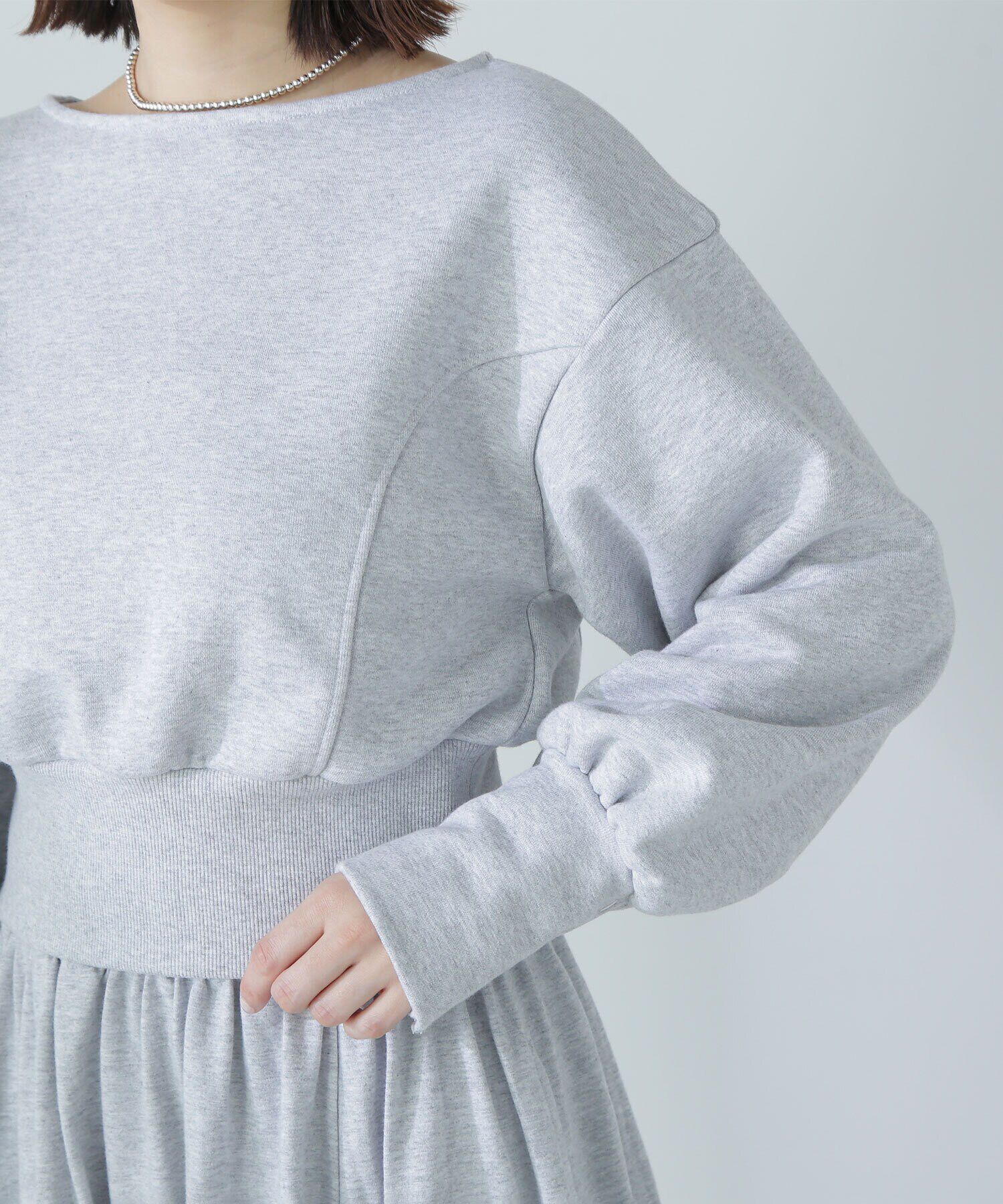  「裏毛トップス＆フレアスカート」|ワンピース|