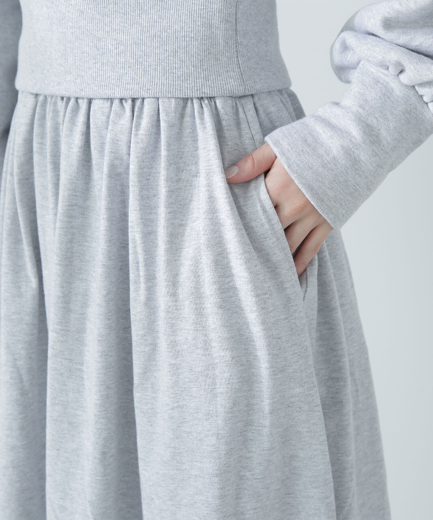  「裏毛トップス＆フレアスカート」|ワンピース|