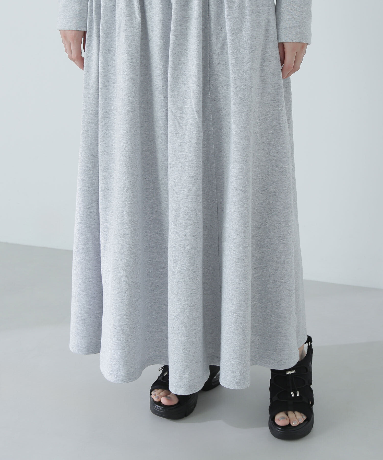  「裏毛トップス＆フレアスカート」|ワンピース|