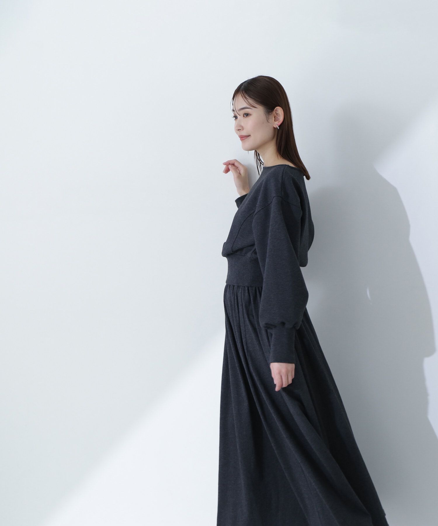  「裏毛トップス＆フレアスカート」|ワンピース|