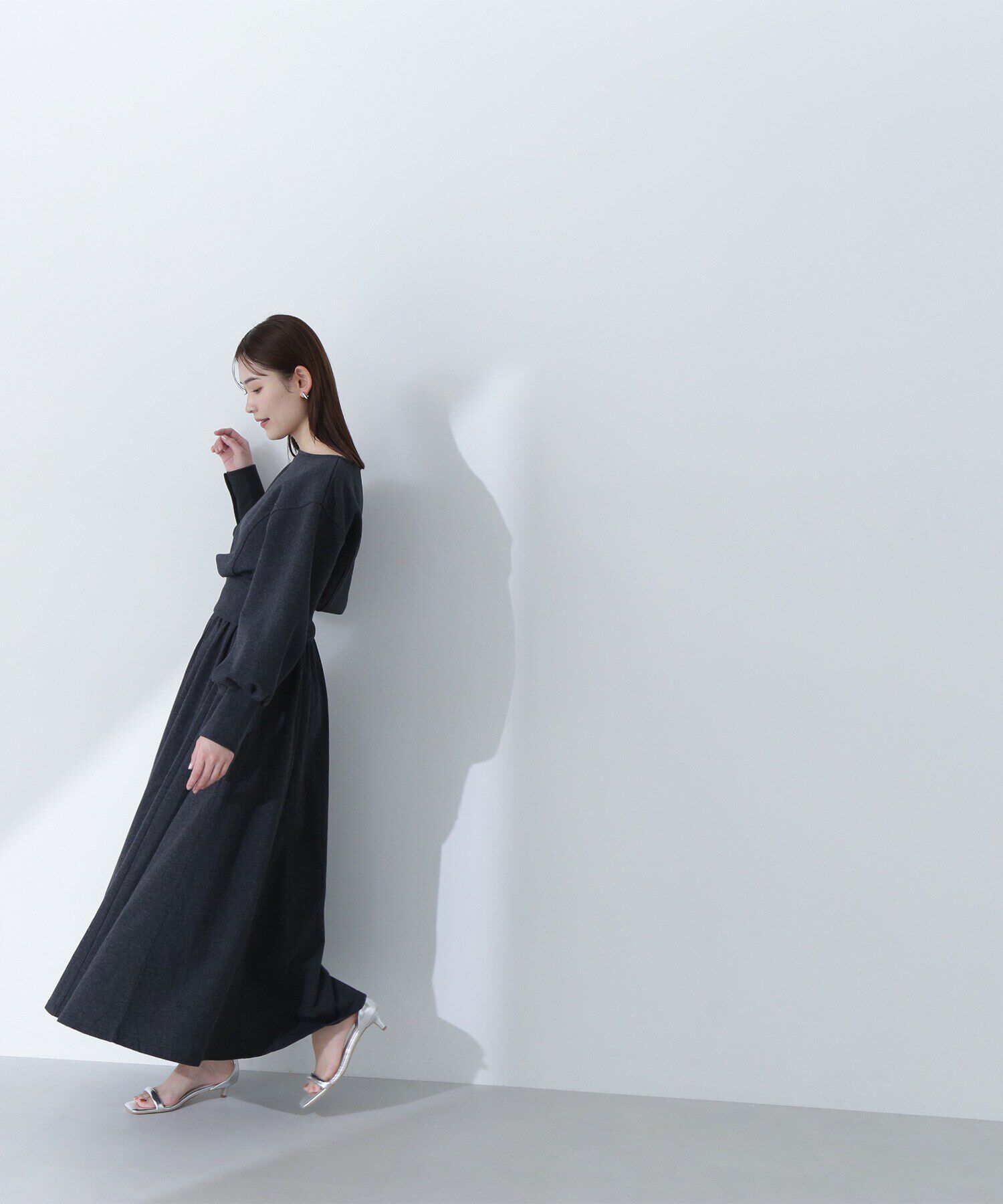  「裏毛トップス＆フレアスカート」|ワンピース|