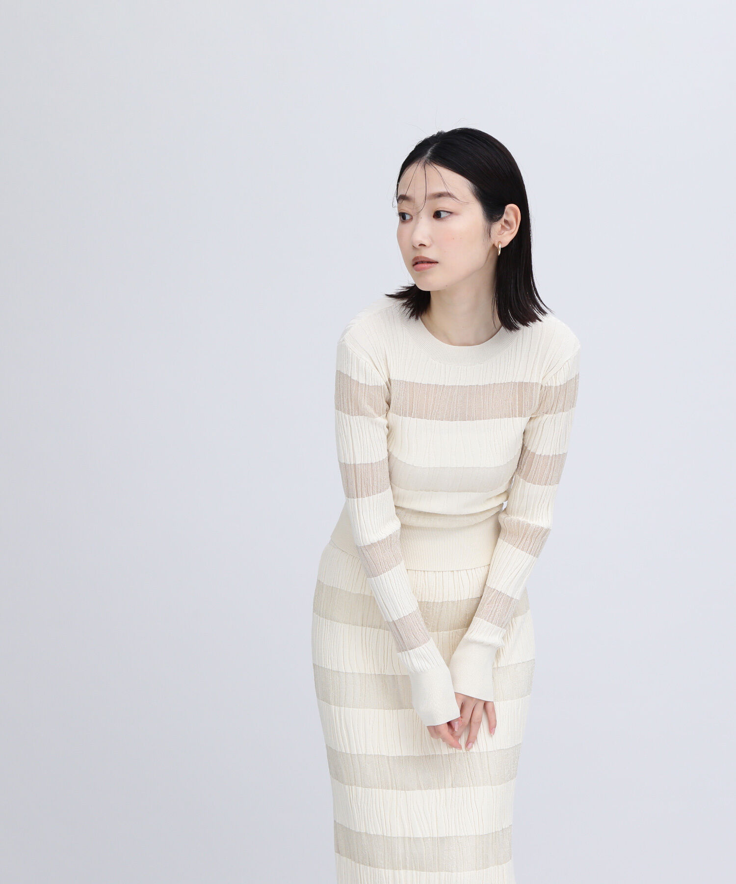  「ウェーブシアーボーダー SETUP ニット」|ニット・セーター|