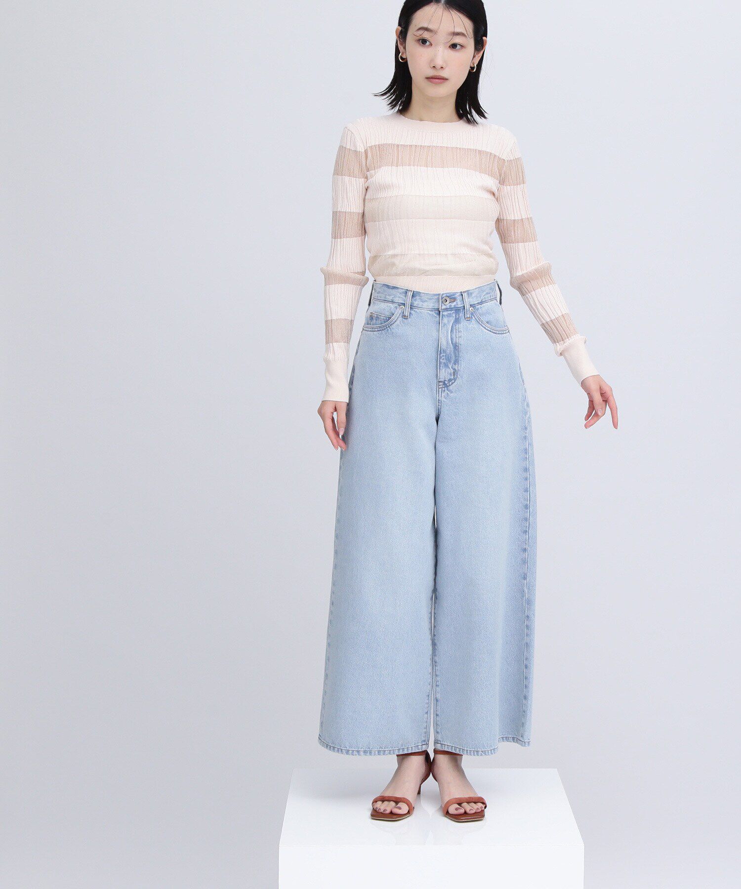  「ウェーブシアーボーダー SETUP ニット」|ニット・セーター|