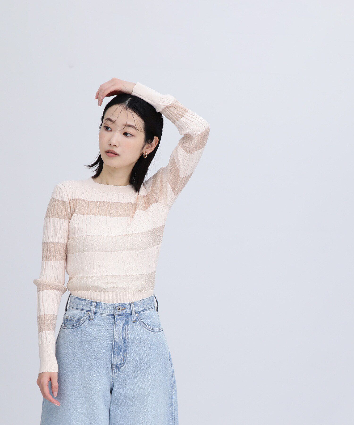  「ウェーブシアーボーダー SETUP ニット」|ニット・セーター|