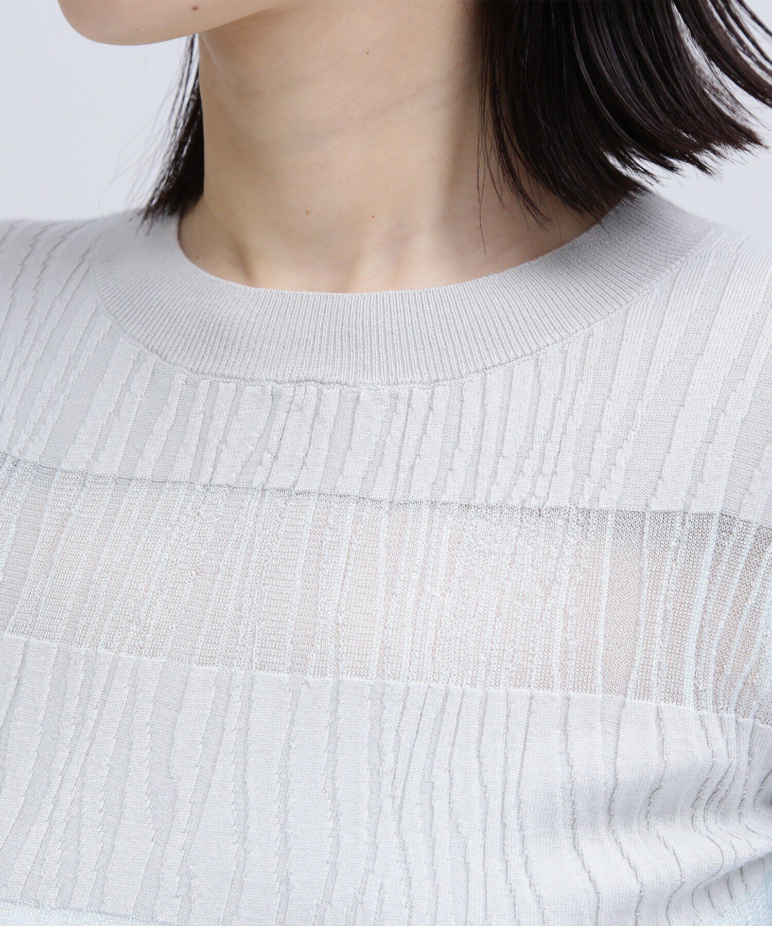  「ウェーブシアーボーダー SETUP ニット」|ニット・セーター|