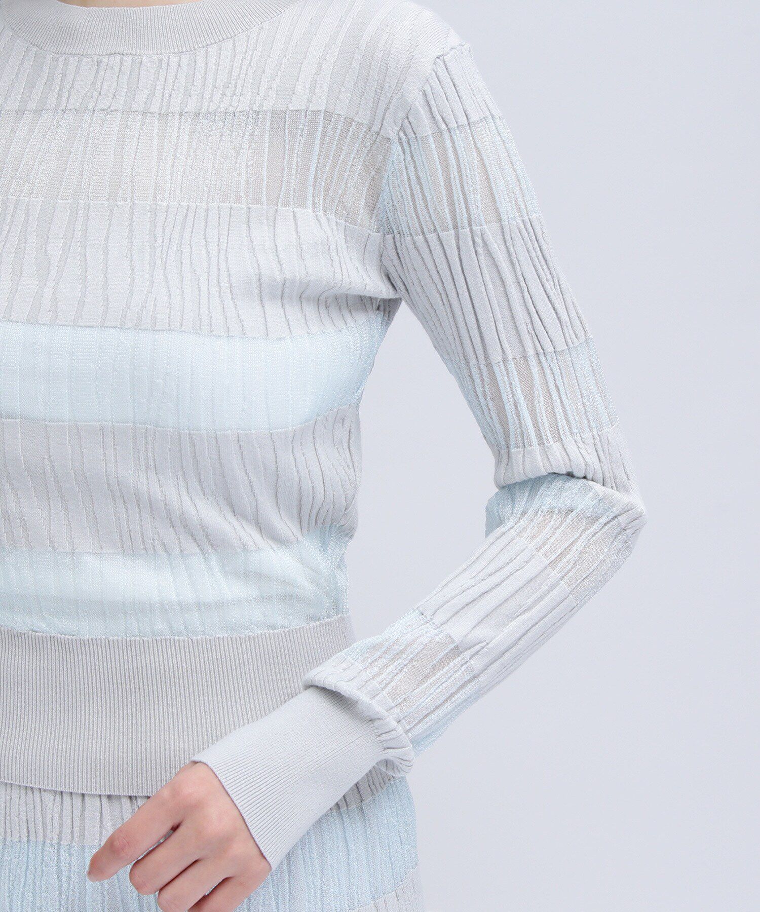  「ウェーブシアーボーダー SETUP ニット」|ニット・セーター|