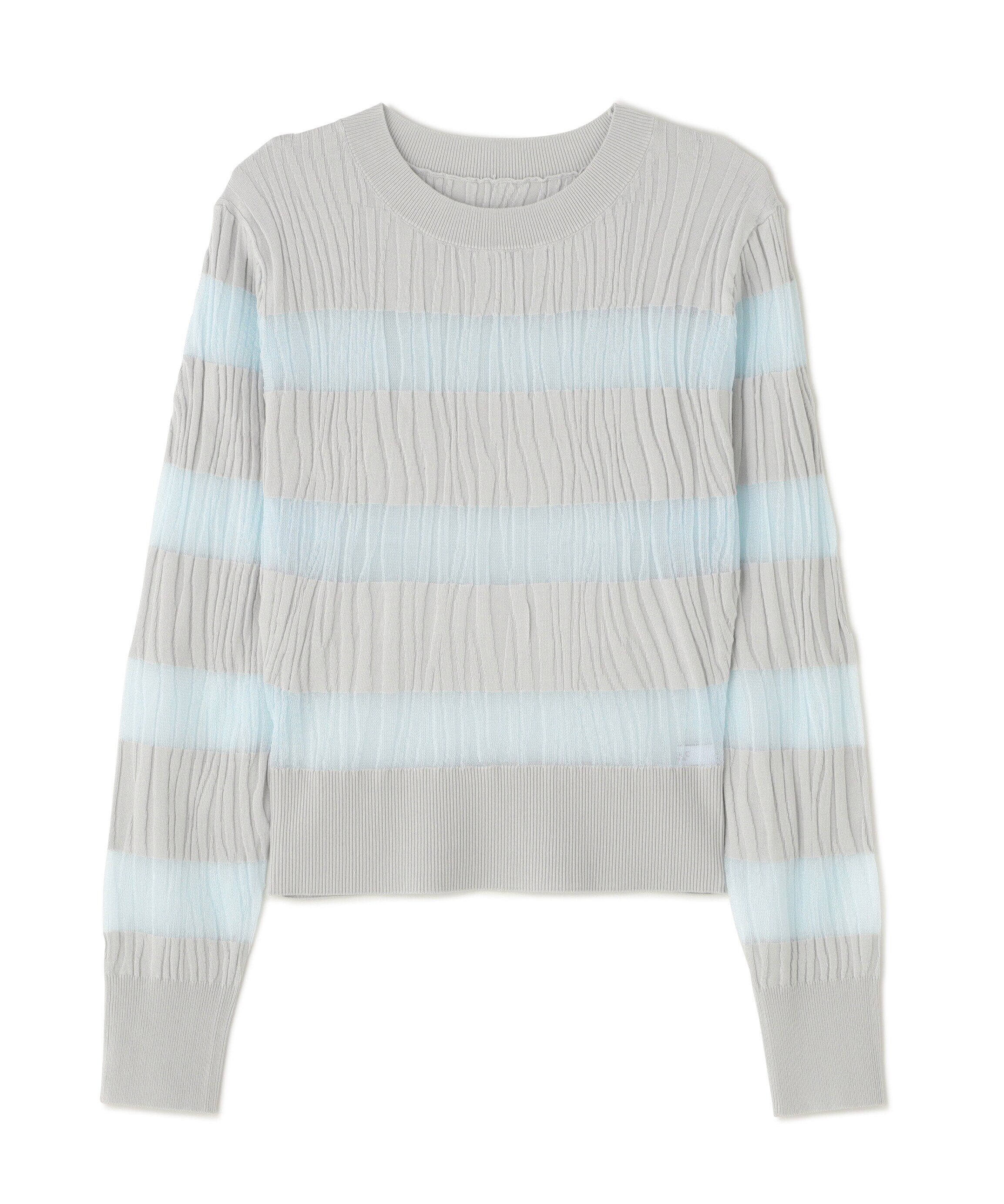  「ウェーブシアーボーダー SETUP ニット」|ニット・セーター|