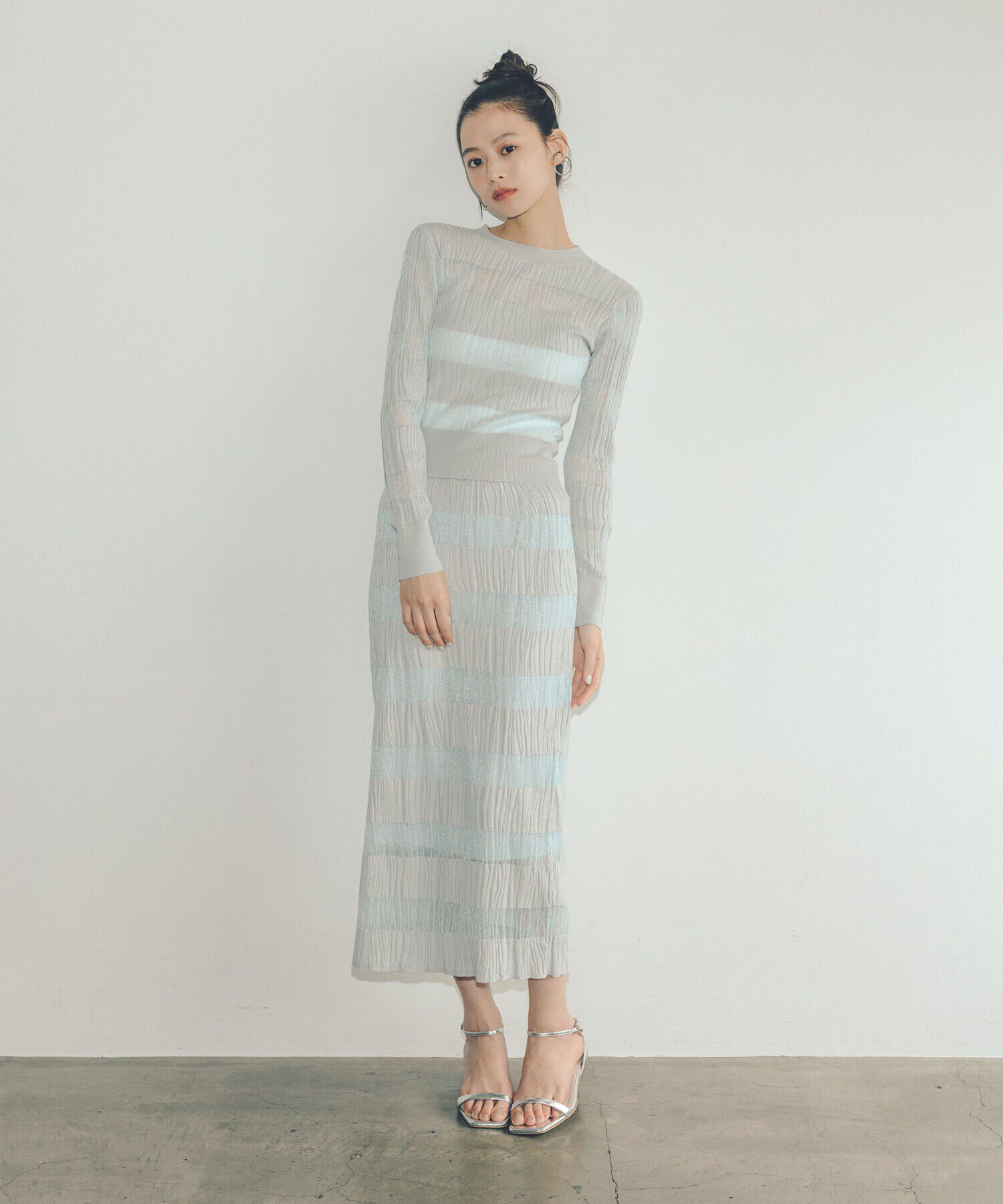  「ウェーブシアーボーダー SETUP ニット」|ニット・セーター|