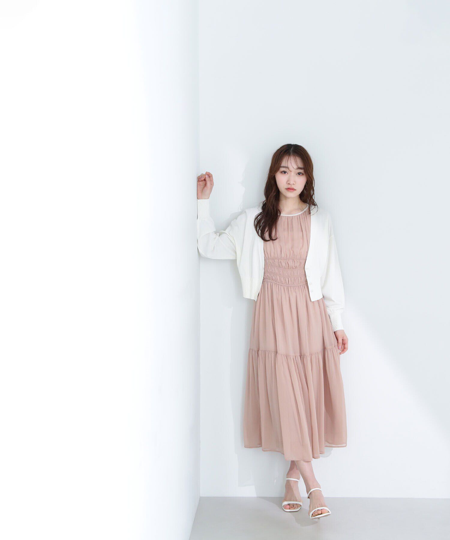  「楊柳バイカラーワンピース」|ワンピース|