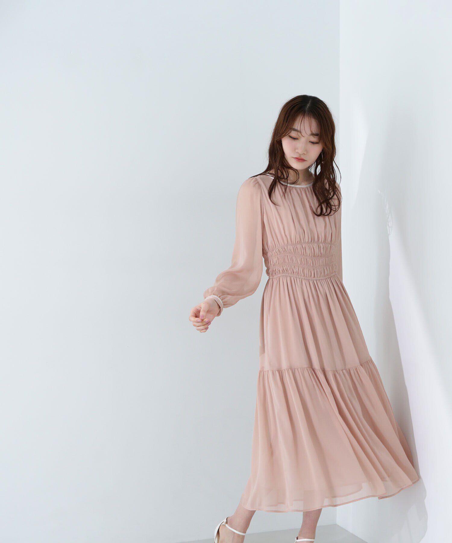  「楊柳バイカラーワンピース」|ワンピース|