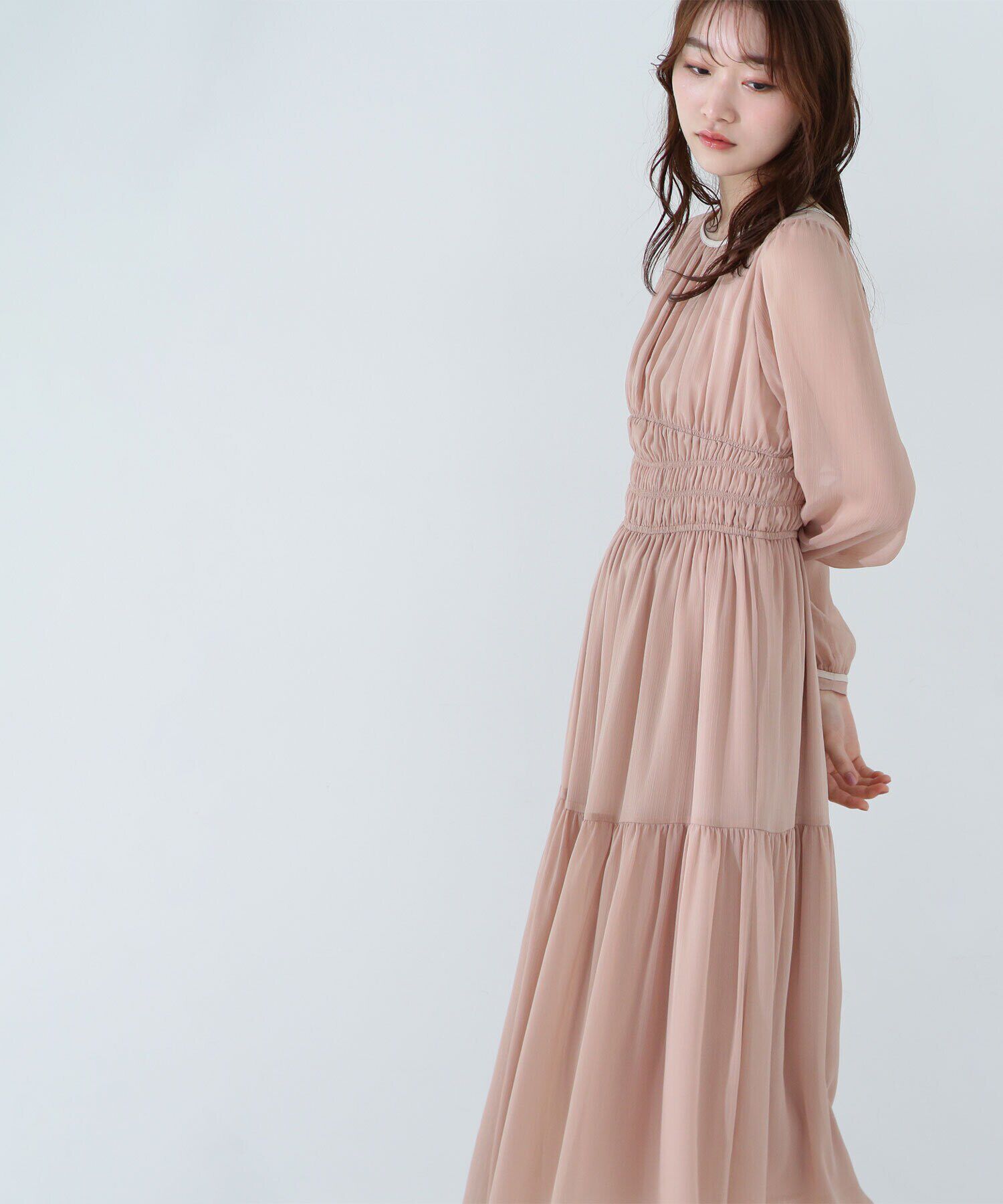  「楊柳バイカラーワンピース」|ワンピース|