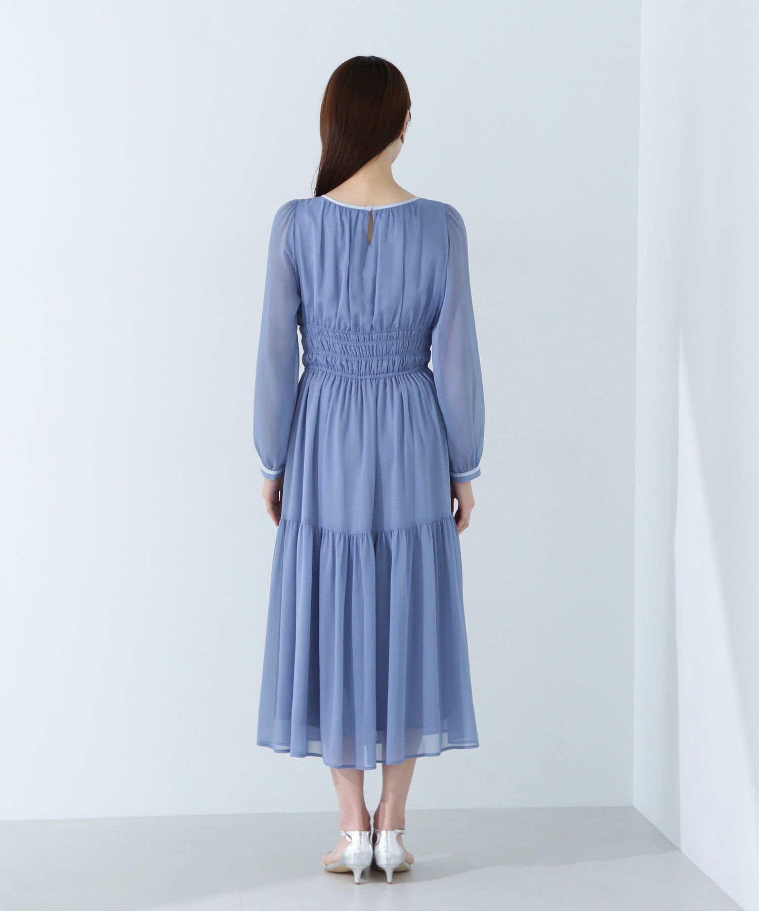  「楊柳バイカラーワンピース」|ワンピース|