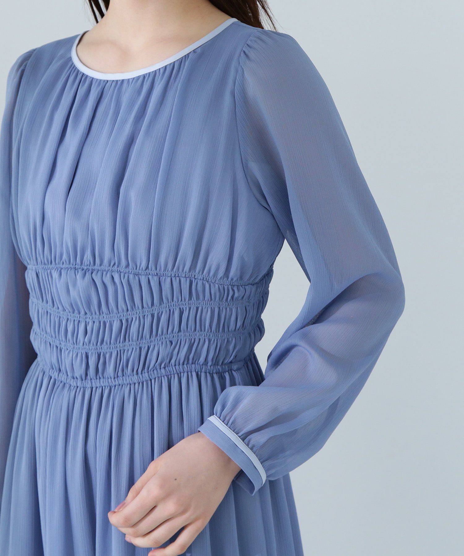  「楊柳バイカラーワンピース」|ワンピース|