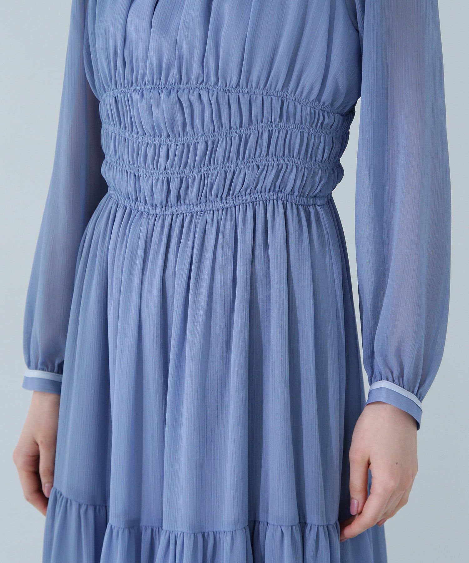  「楊柳バイカラーワンピース」|ワンピース|