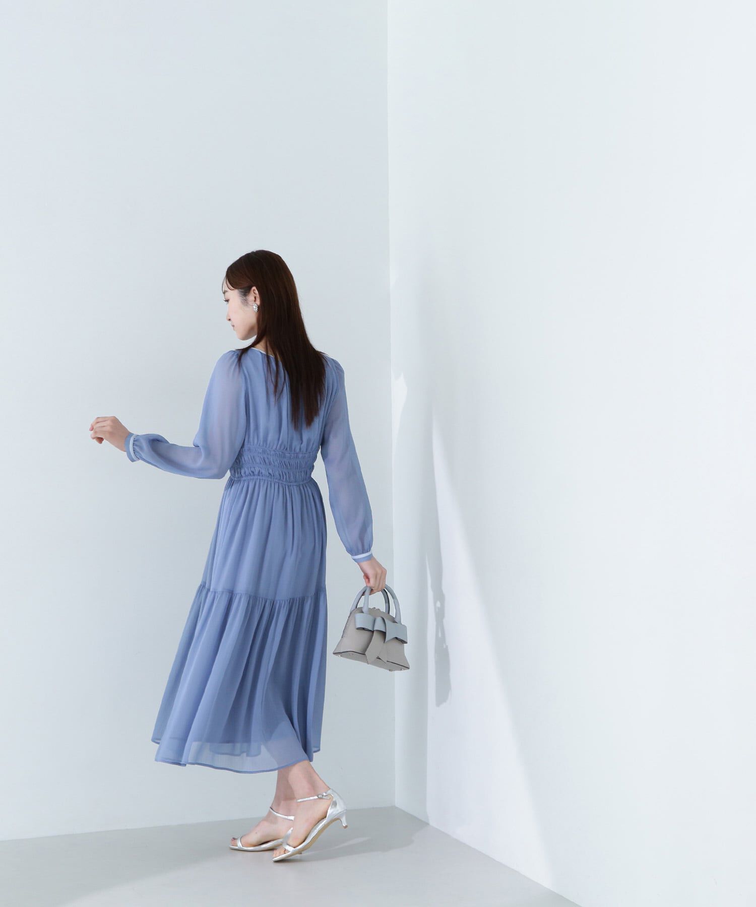  「楊柳バイカラーワンピース」|ワンピース|