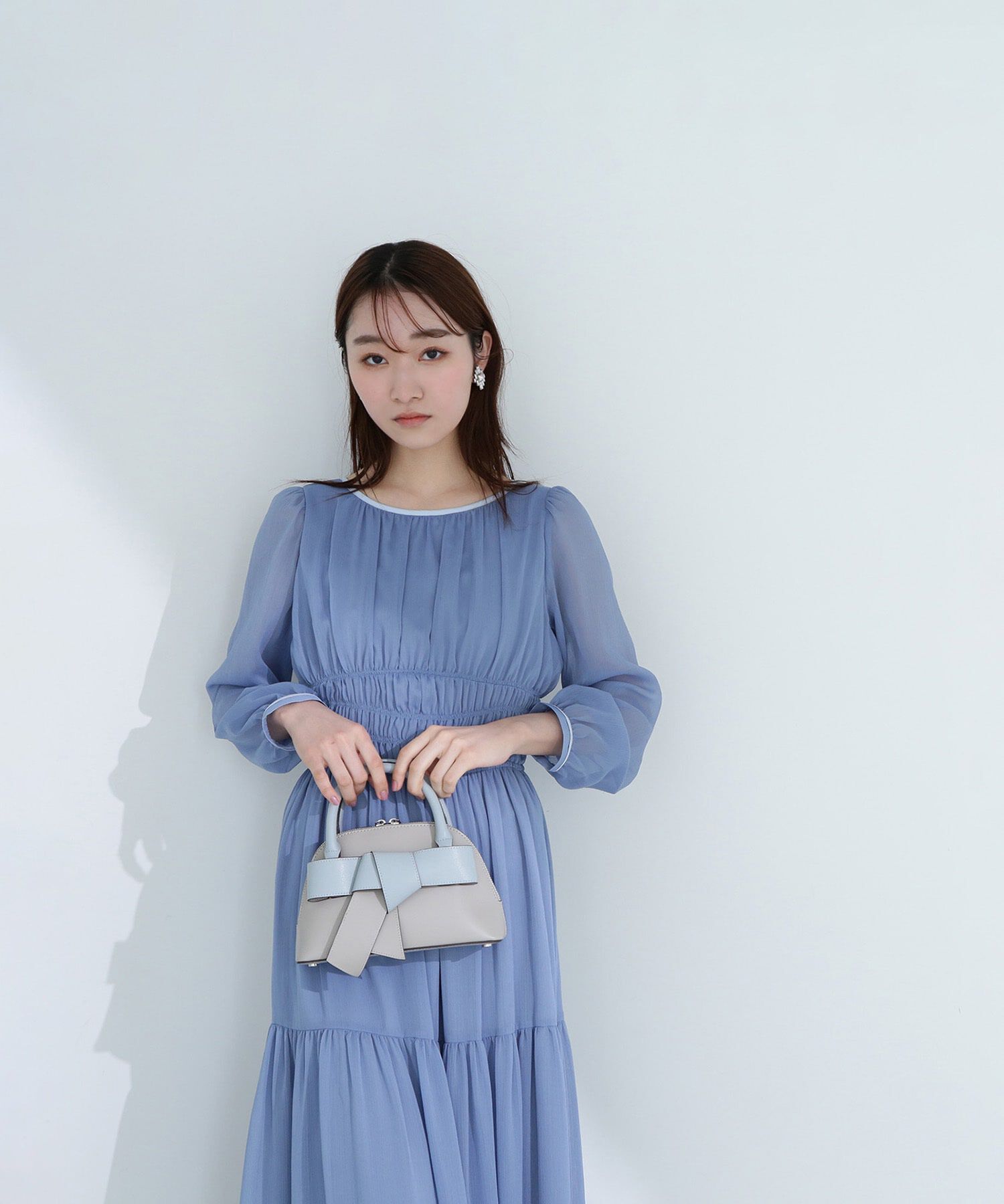  「楊柳バイカラーワンピース」|ワンピース|