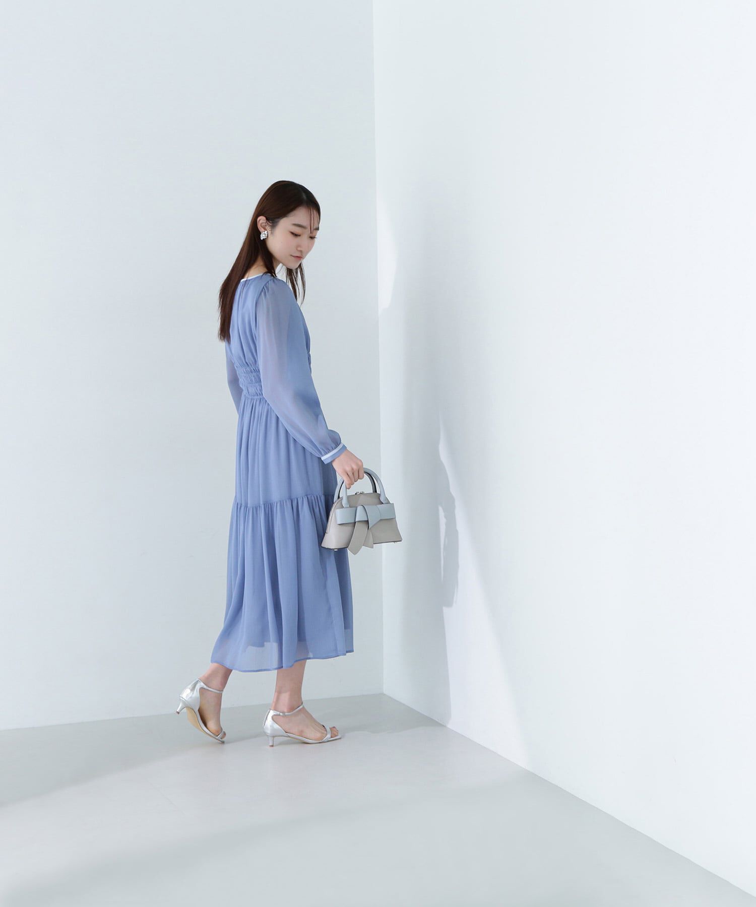  「楊柳バイカラーワンピース」|ワンピース|