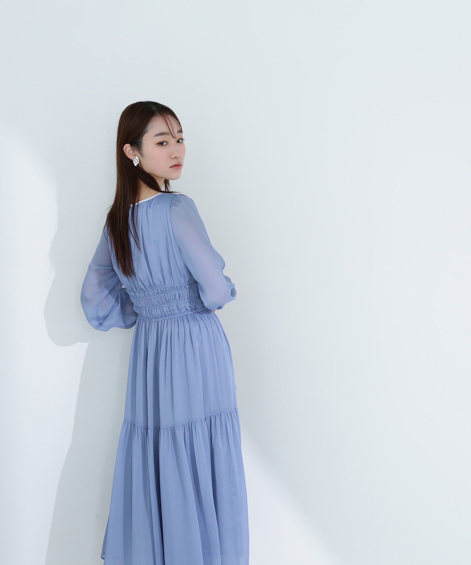  「楊柳バイカラーワンピース」|ワンピース|