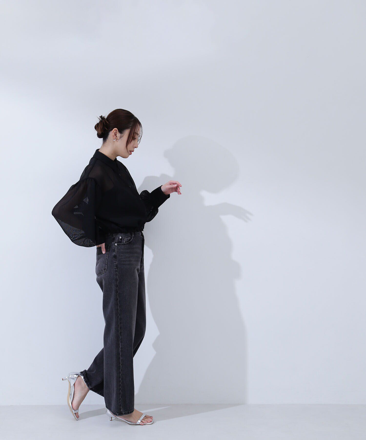  「シャツカラーメッシュブルゾン」|ブルゾン・スタジャン|