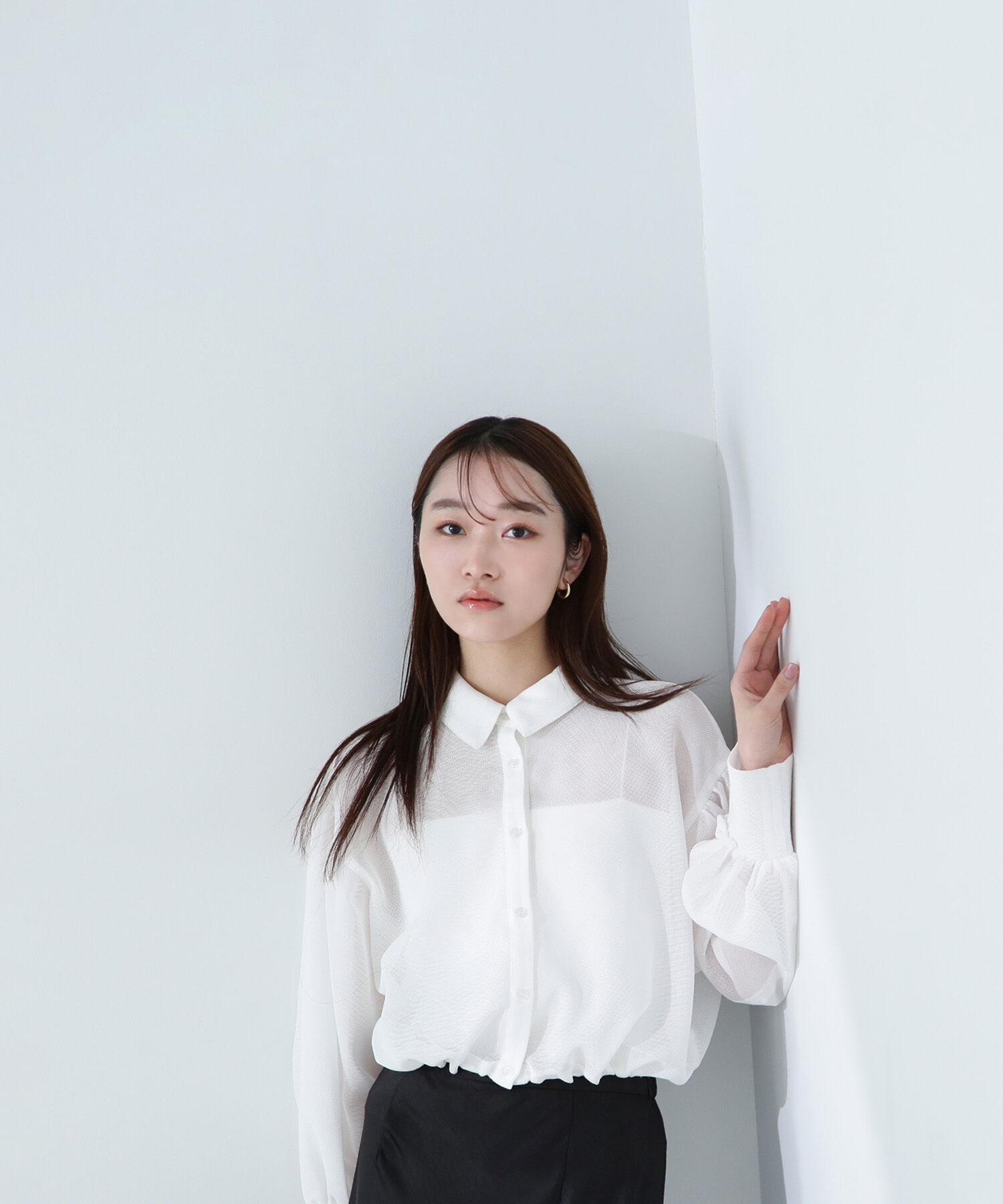  「シャツカラーメッシュブルゾン」|ブルゾン・スタジャン|