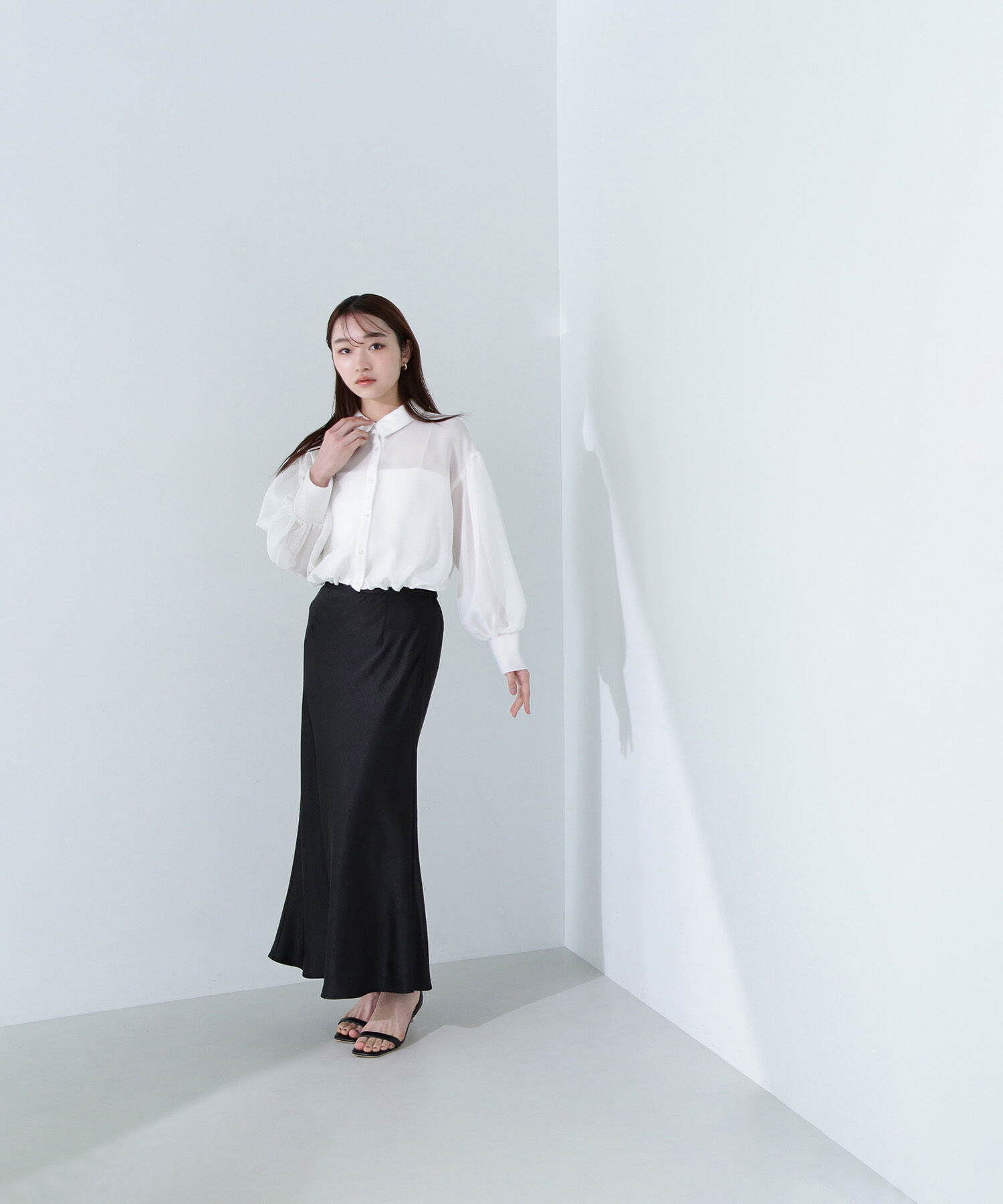  「シャツカラーメッシュブルゾン」|ブルゾン・スタジャン|