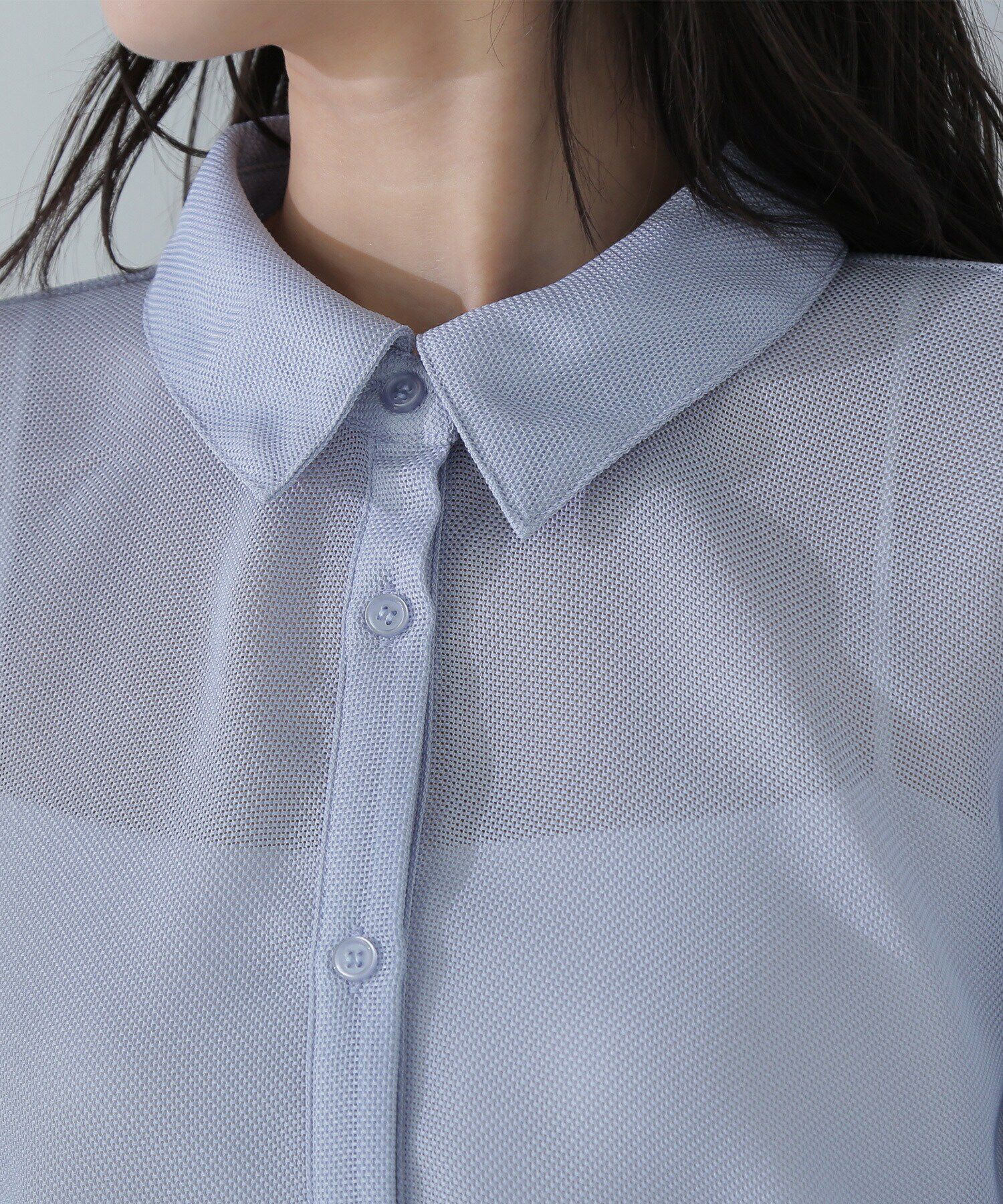  「シャツカラーメッシュブルゾン」|ブルゾン・スタジャン|