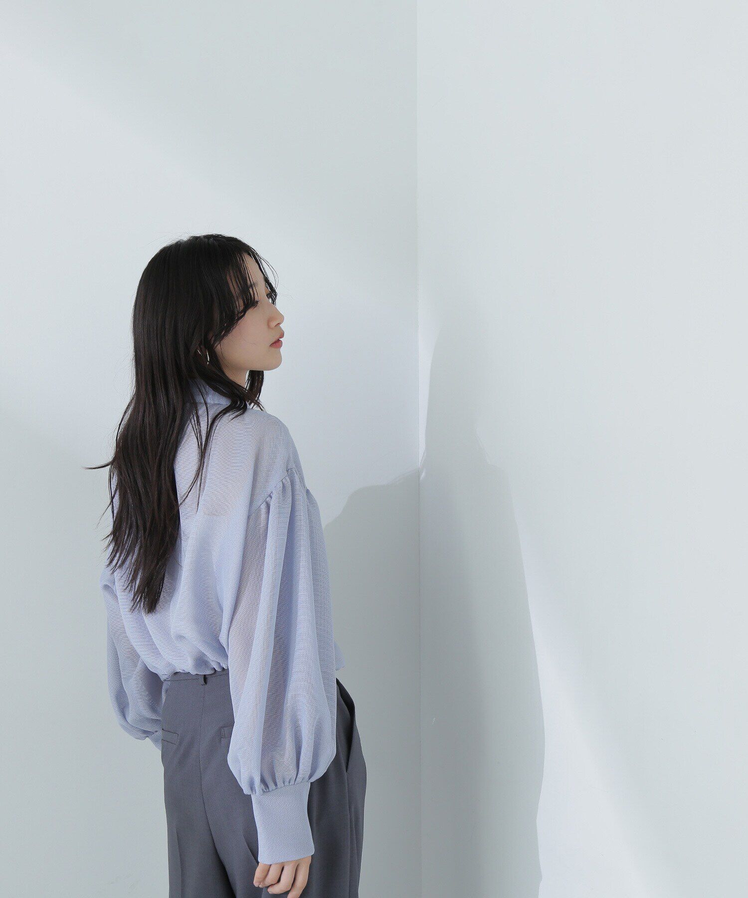  「シャツカラーメッシュブルゾン」|ブルゾン・スタジャン|