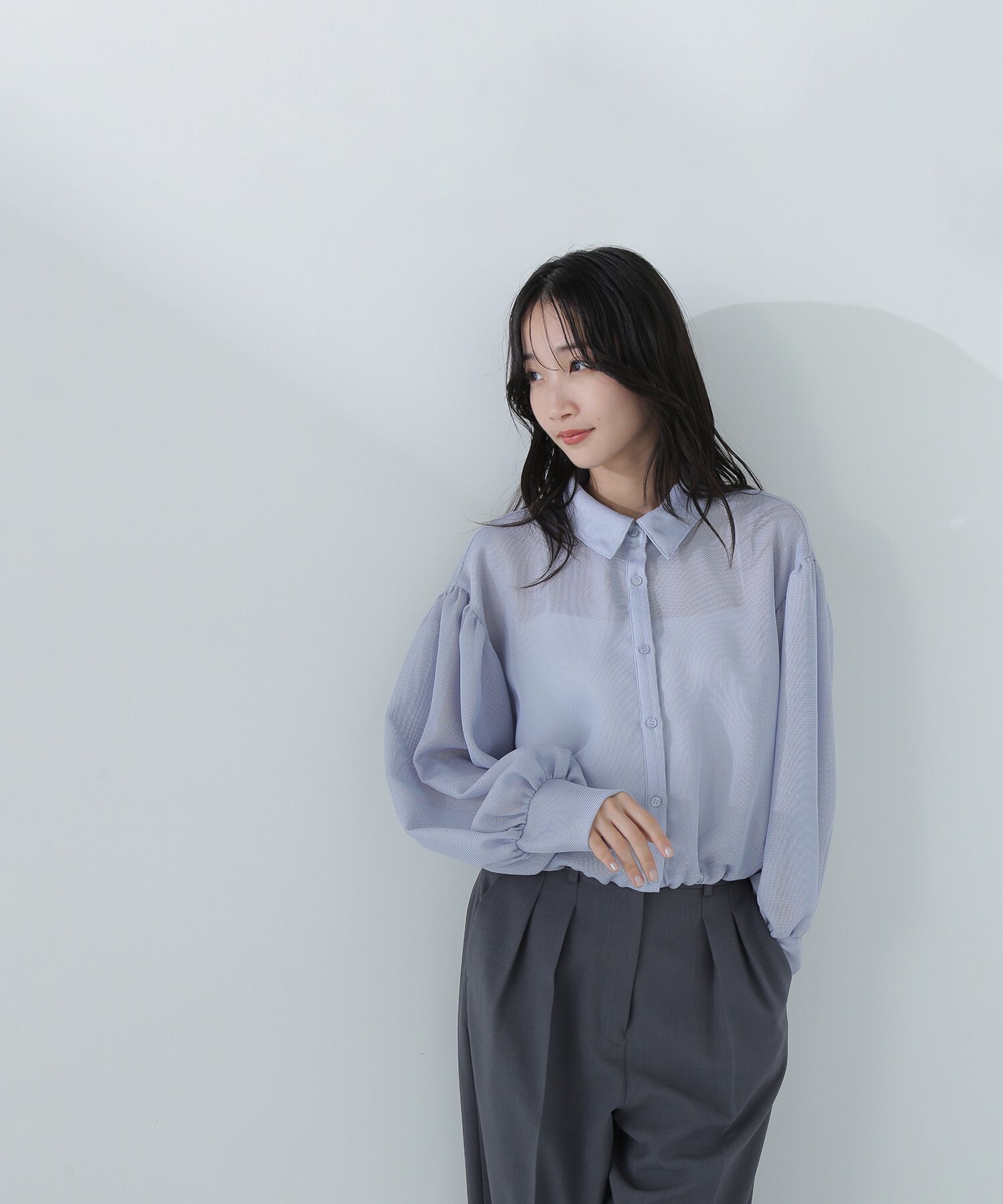  「シャツカラーメッシュブルゾン」|ブルゾン・スタジャン|