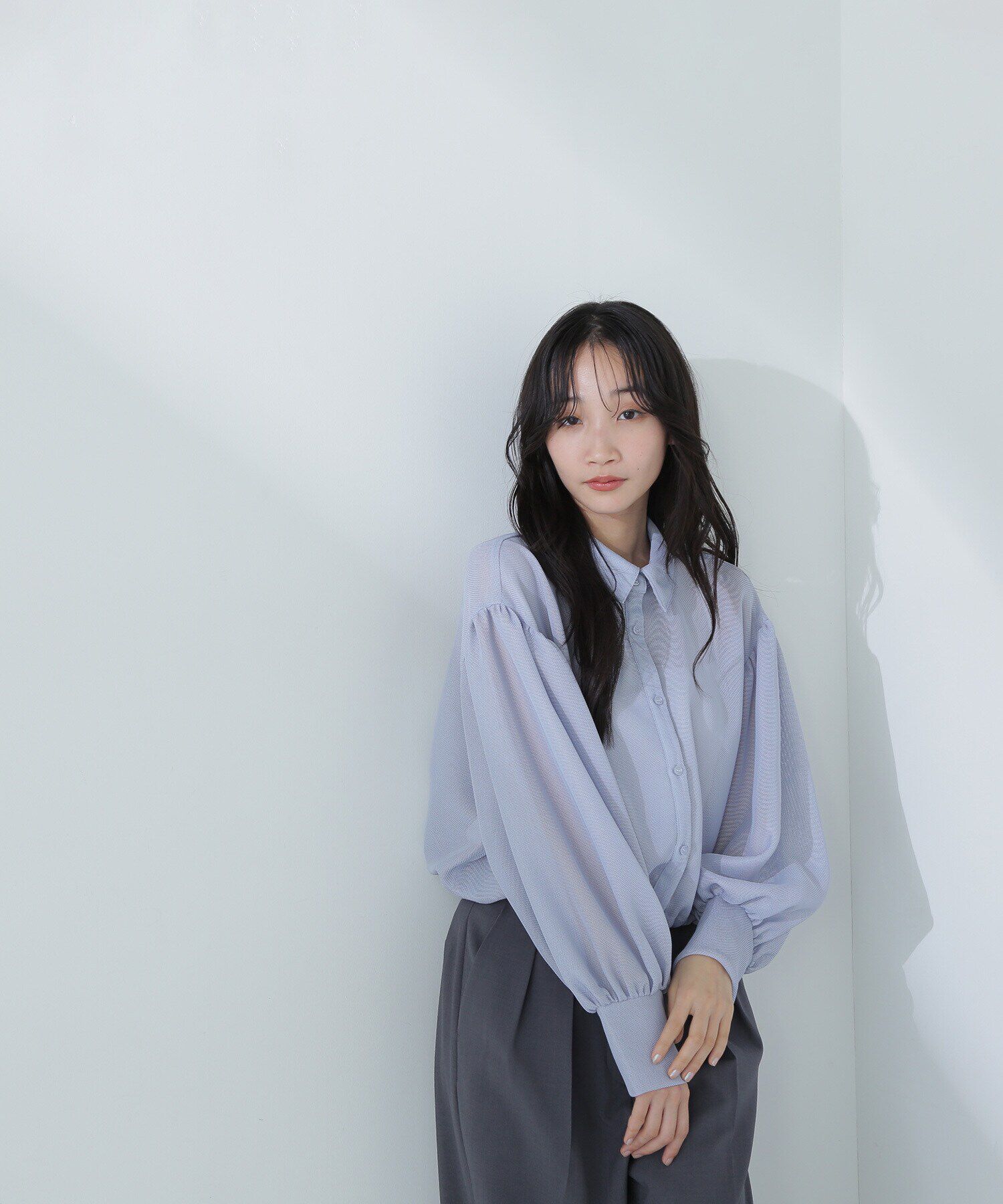  「シャツカラーメッシュブルゾン」|ブルゾン・スタジャン|