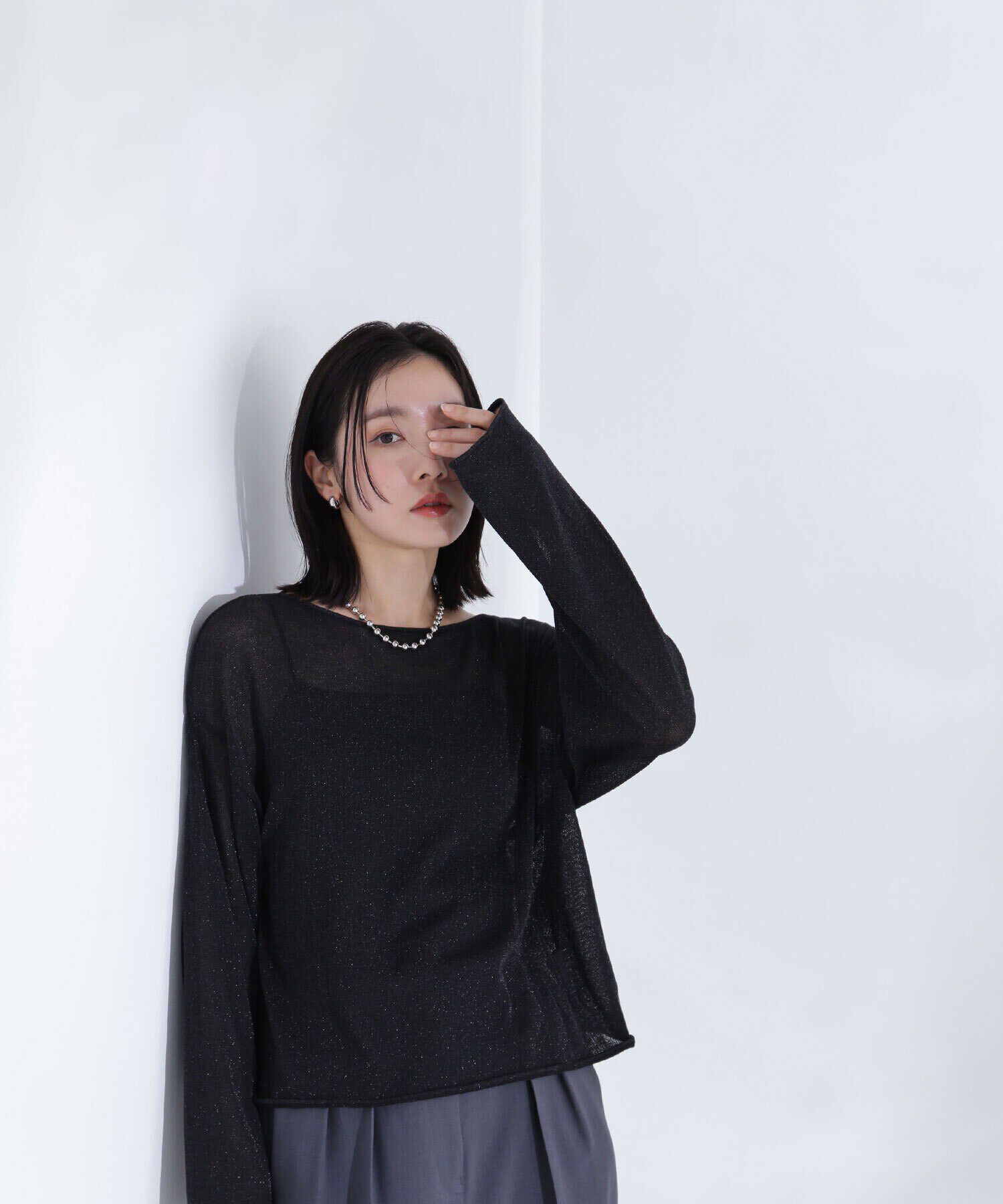  「ラメシアーオーバーニット」|ニット・セーター|