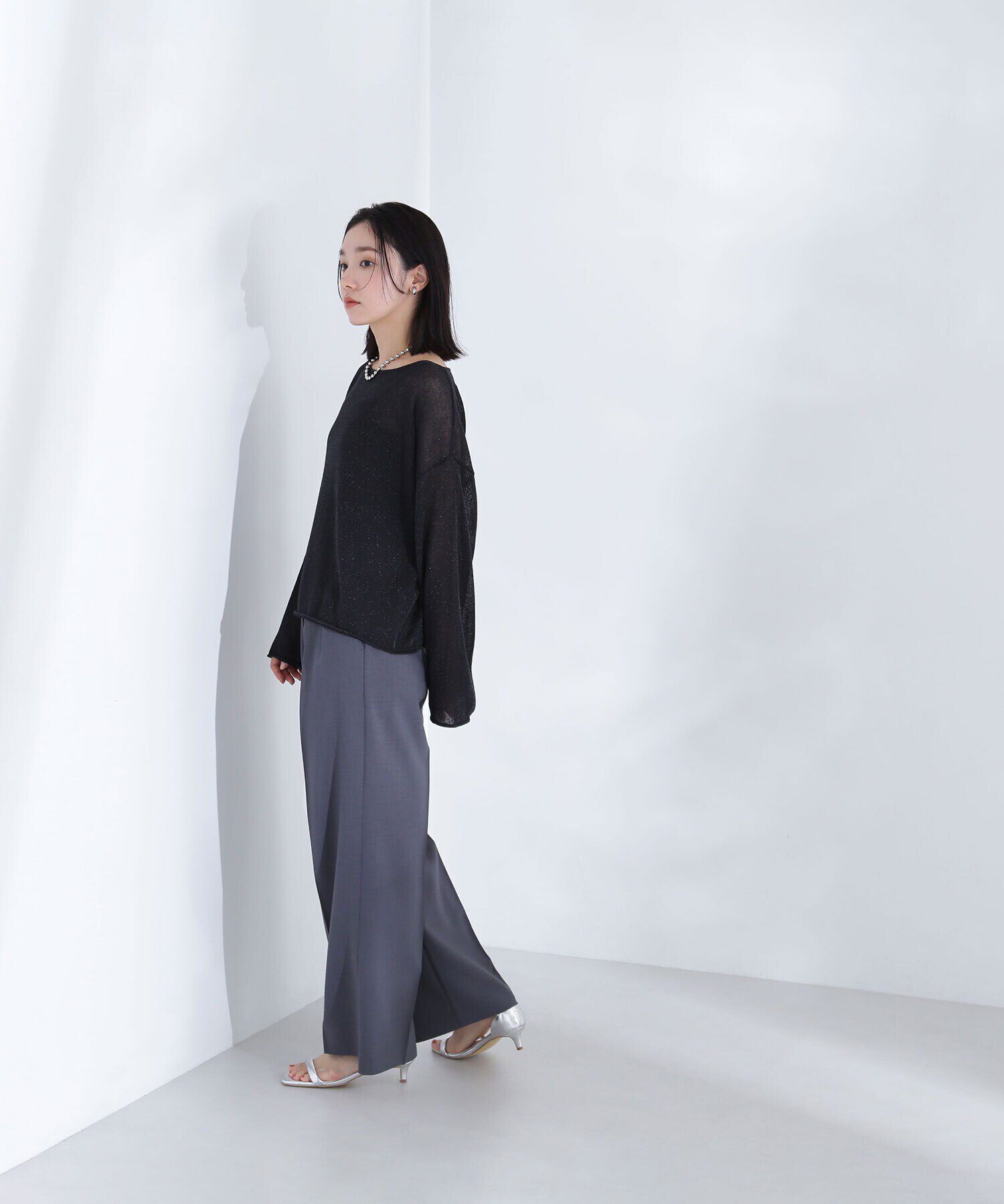  「ラメシアーオーバーニット」|ニット・セーター|