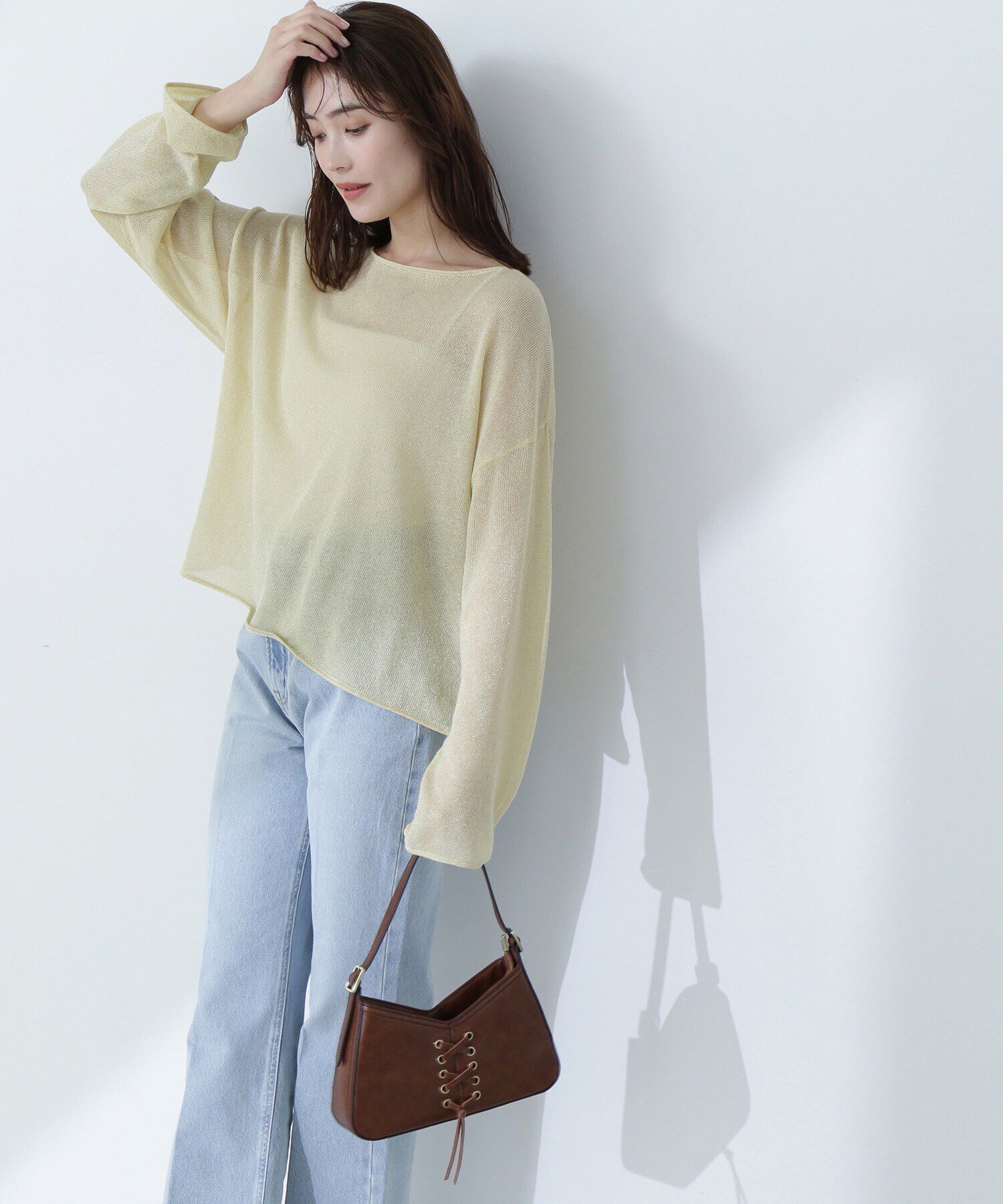  「ラメシアーオーバーニット」|ニット・セーター|