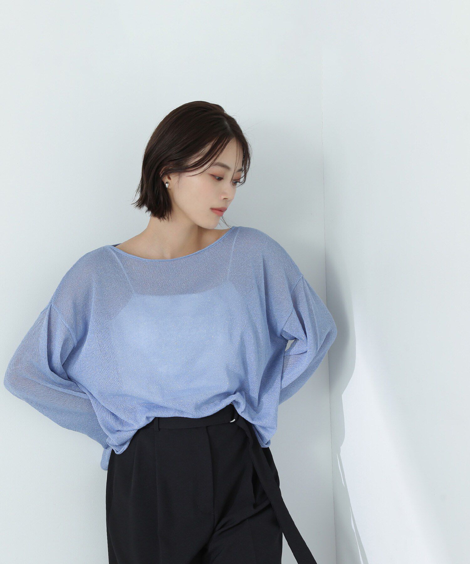  「ラメシアーオーバーニット」|ニット・セーター|