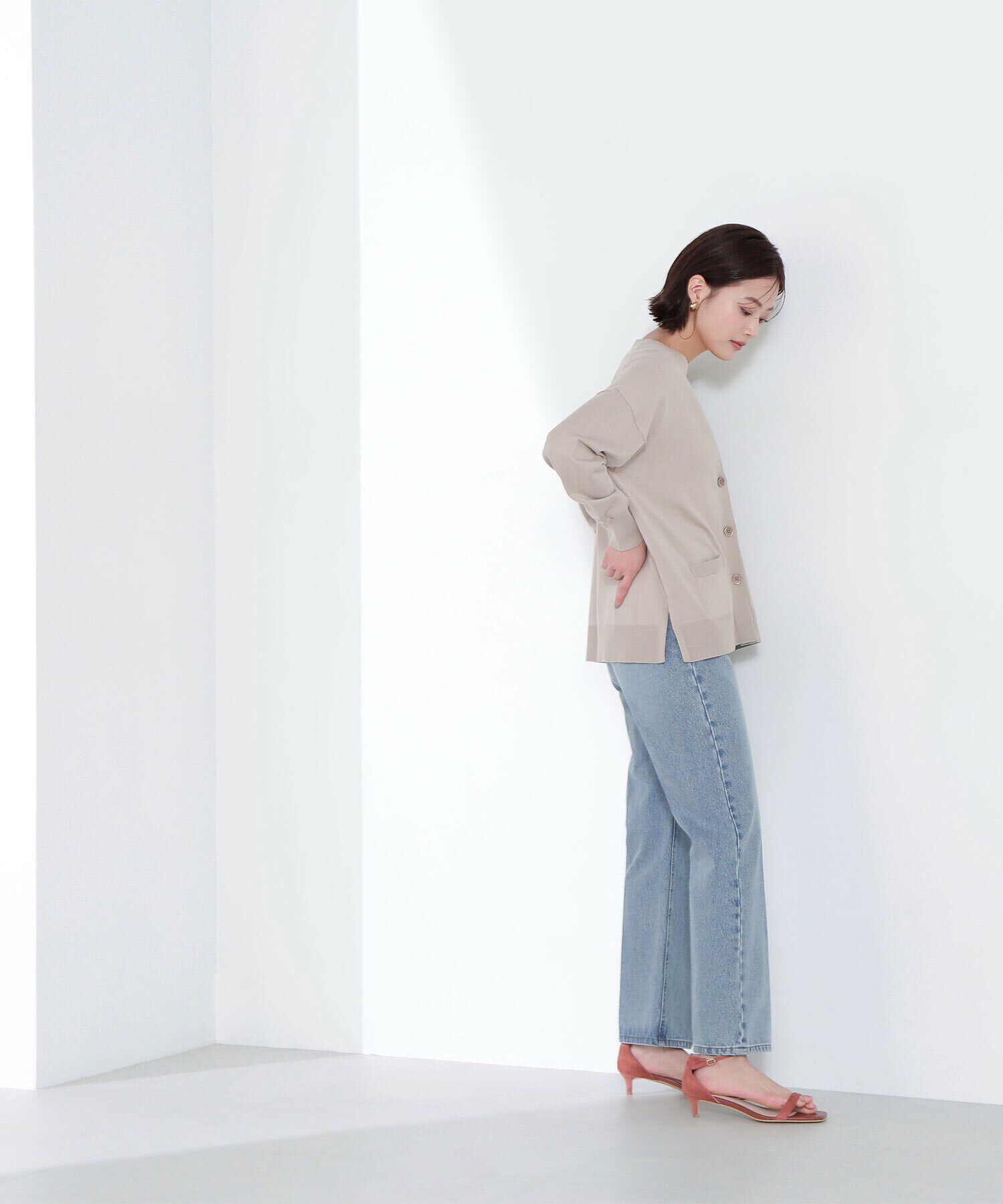  「ベーシックカーディガン Vネックニット」|ニット・セーター|