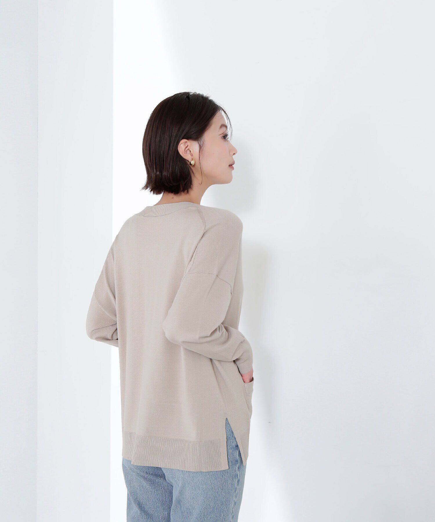  「ベーシックカーディガン Vネックニット」|ニット・セーター|