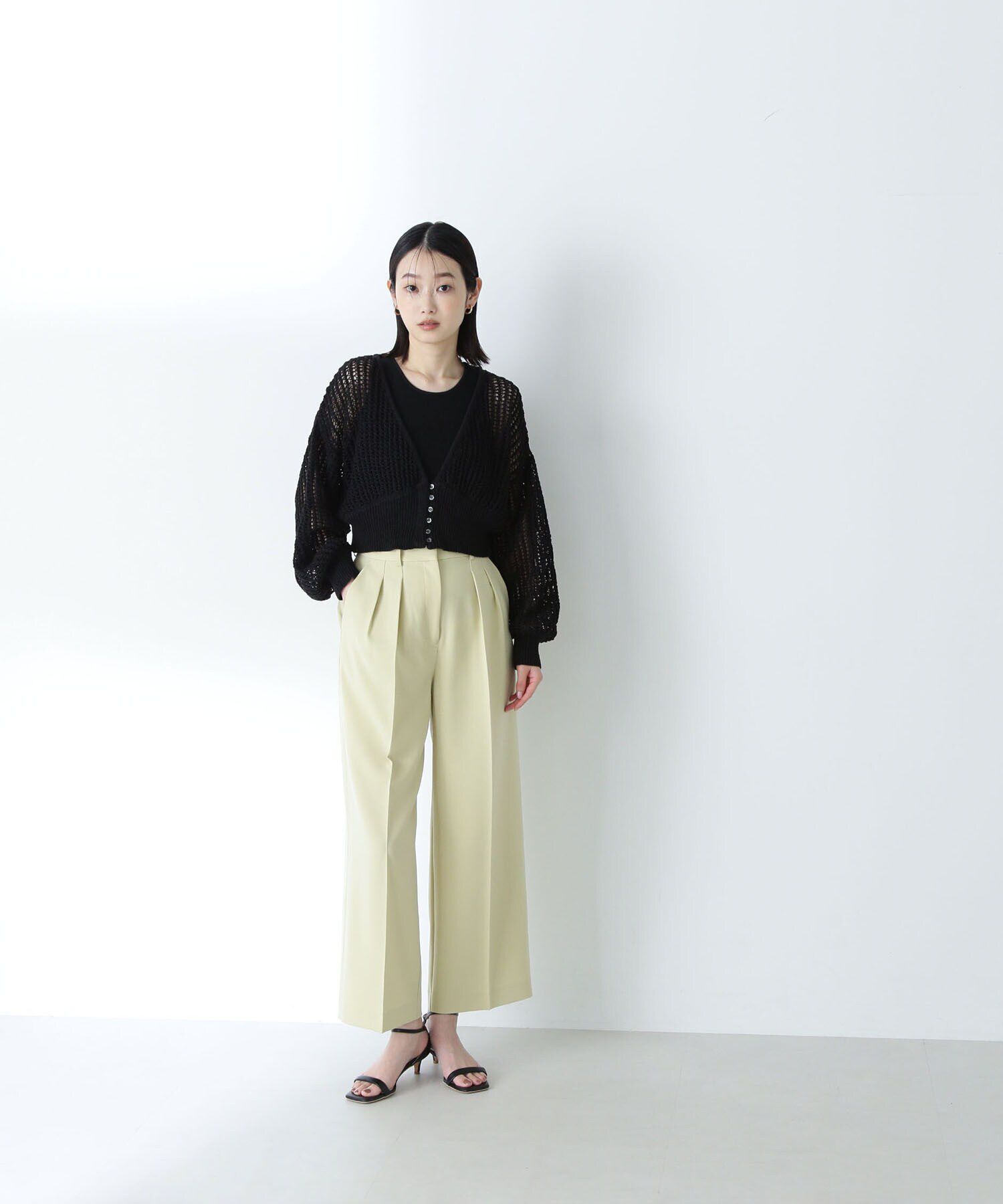  「アメスリレイヤードメッシュカーディガン」|ニット・セーター|